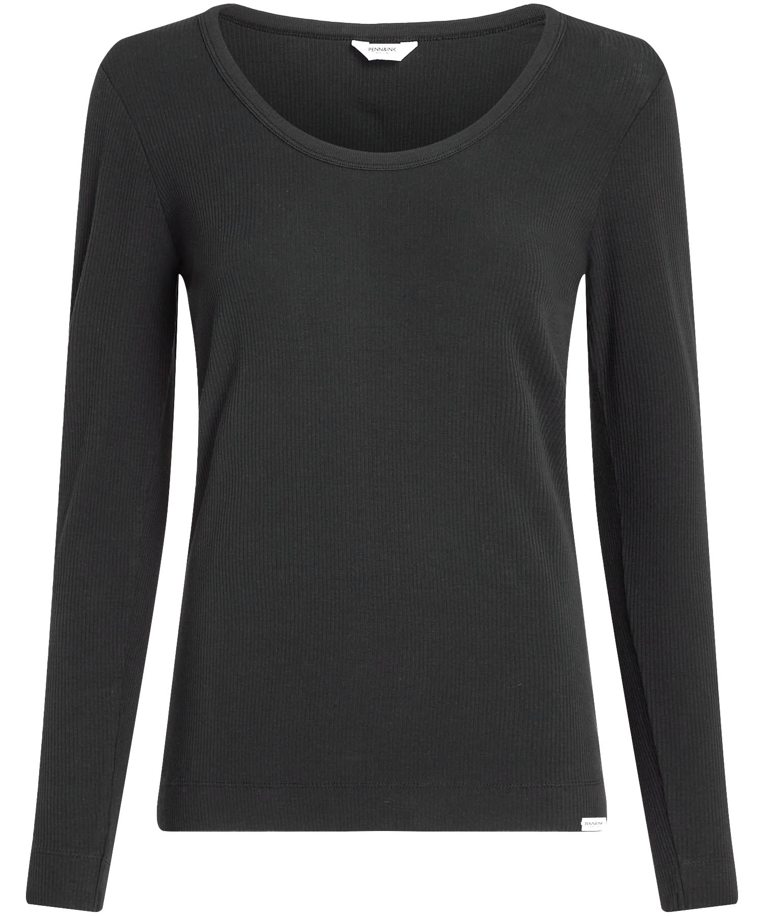 Penn and Ink Shirt in anthrazit mit langem Arm