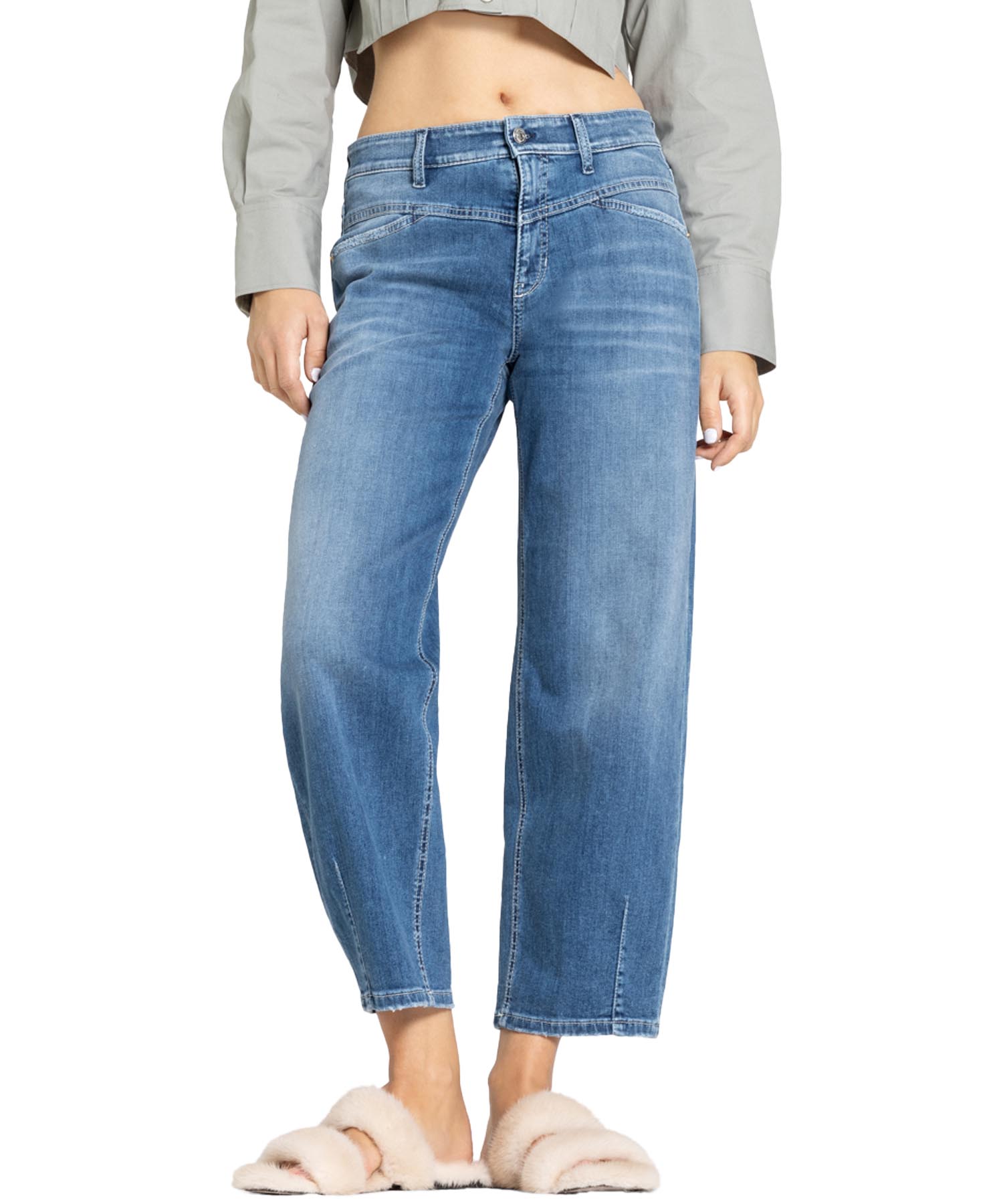 Cambio Jeans Elin |  lässige Jeans für stilvolle Looks in mittelblauer Waschung