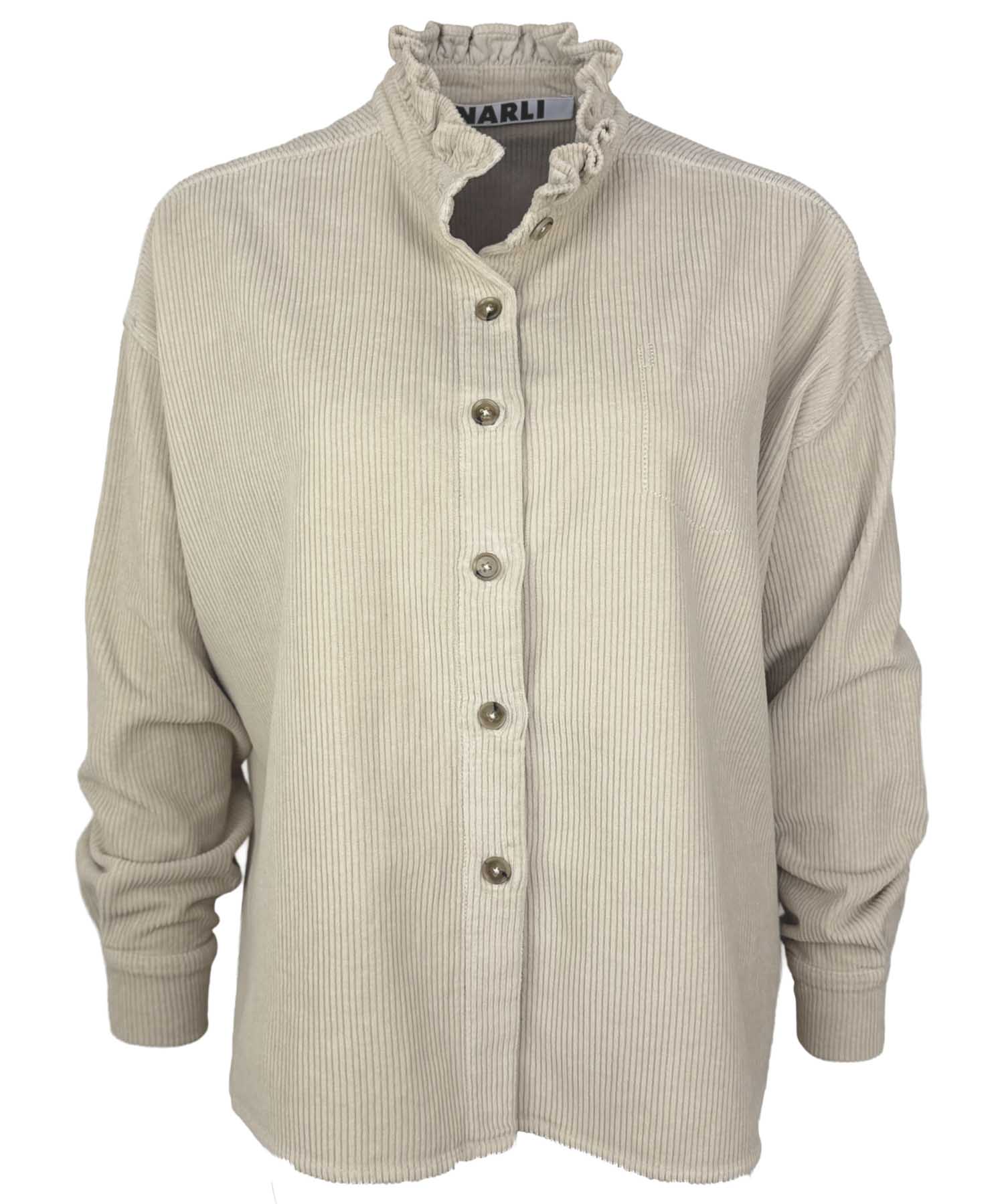 Narli Collection Cordbluse im lässigen Oversize-Look