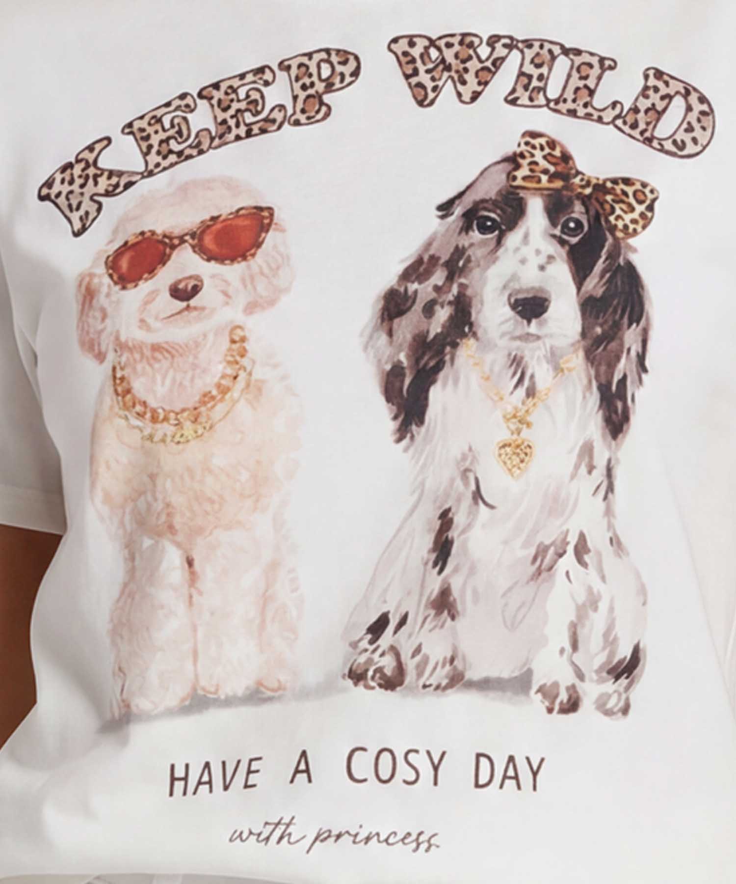 Princess goes Hollywood T-Shirt Keep Wild mit Schmucksteinen in Weiß | Modehaus Wörmann