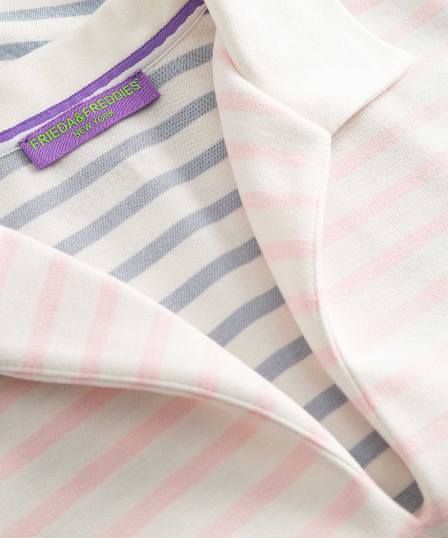 Frieda & Freddies Poloshirt – Gestreift | Viskosemischung