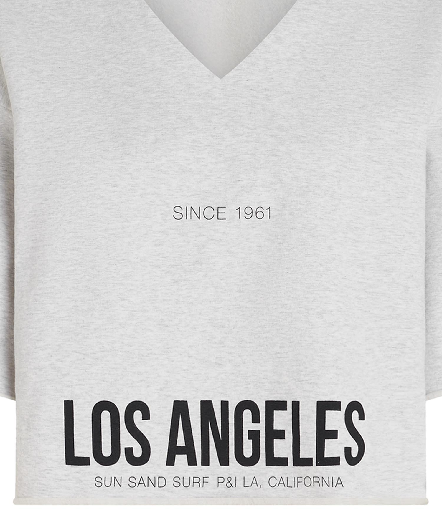 PENN&INK N.Y kurzes Sweat in silbergraumelange