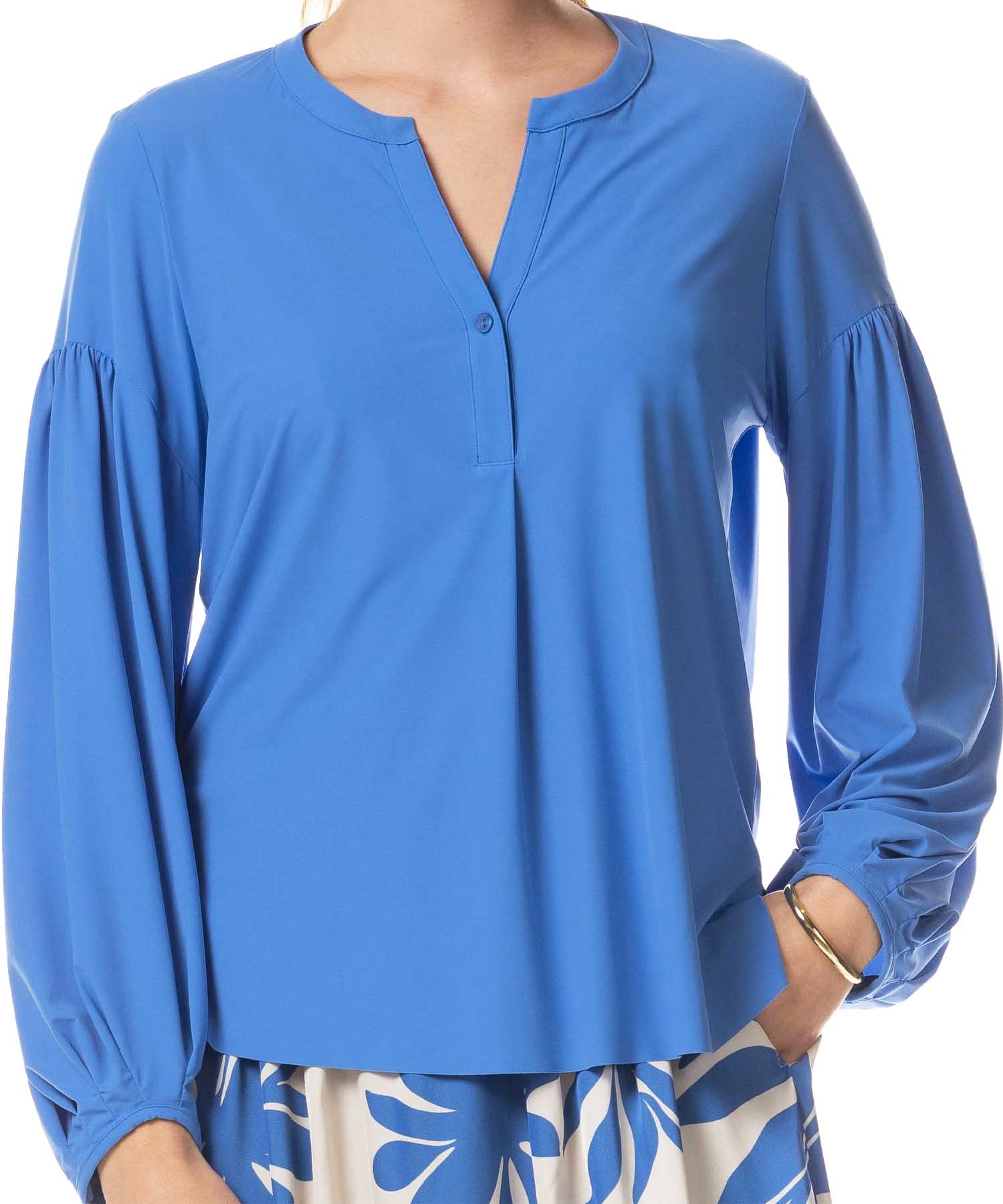 Japan TKY Bluse Byaku in Hawaiian Ocean | Modehaus Wörmann