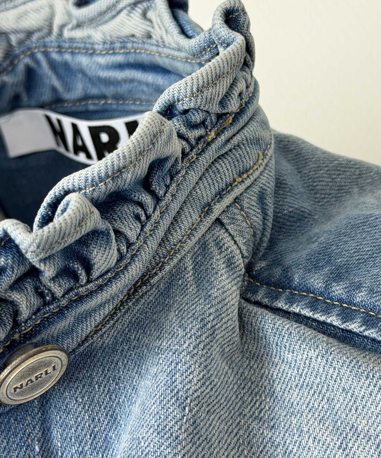 Narli Collection coole Jeansbluse - Overshirt in Blau | Modehaus Wörmann