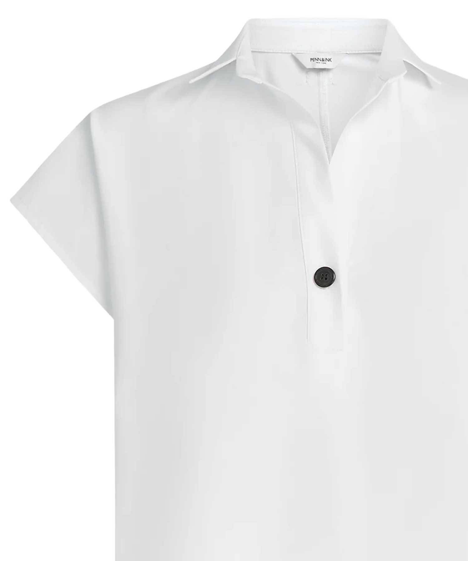 PENN&INK N.Y Bluse Lynn Weiß | Damenbluse in Travel Quality