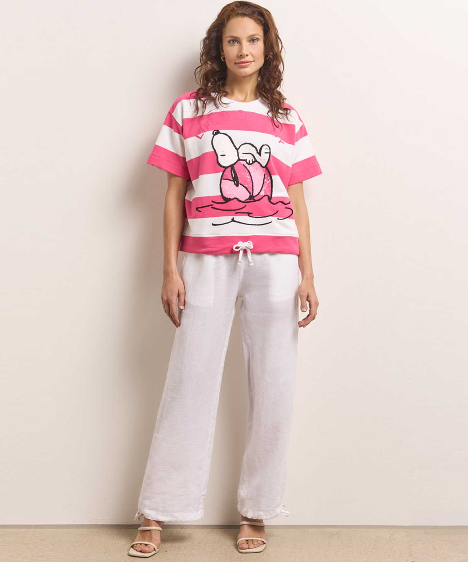 Princess goes Hollywood Snoopy Sweatshirt Pink Gestreift