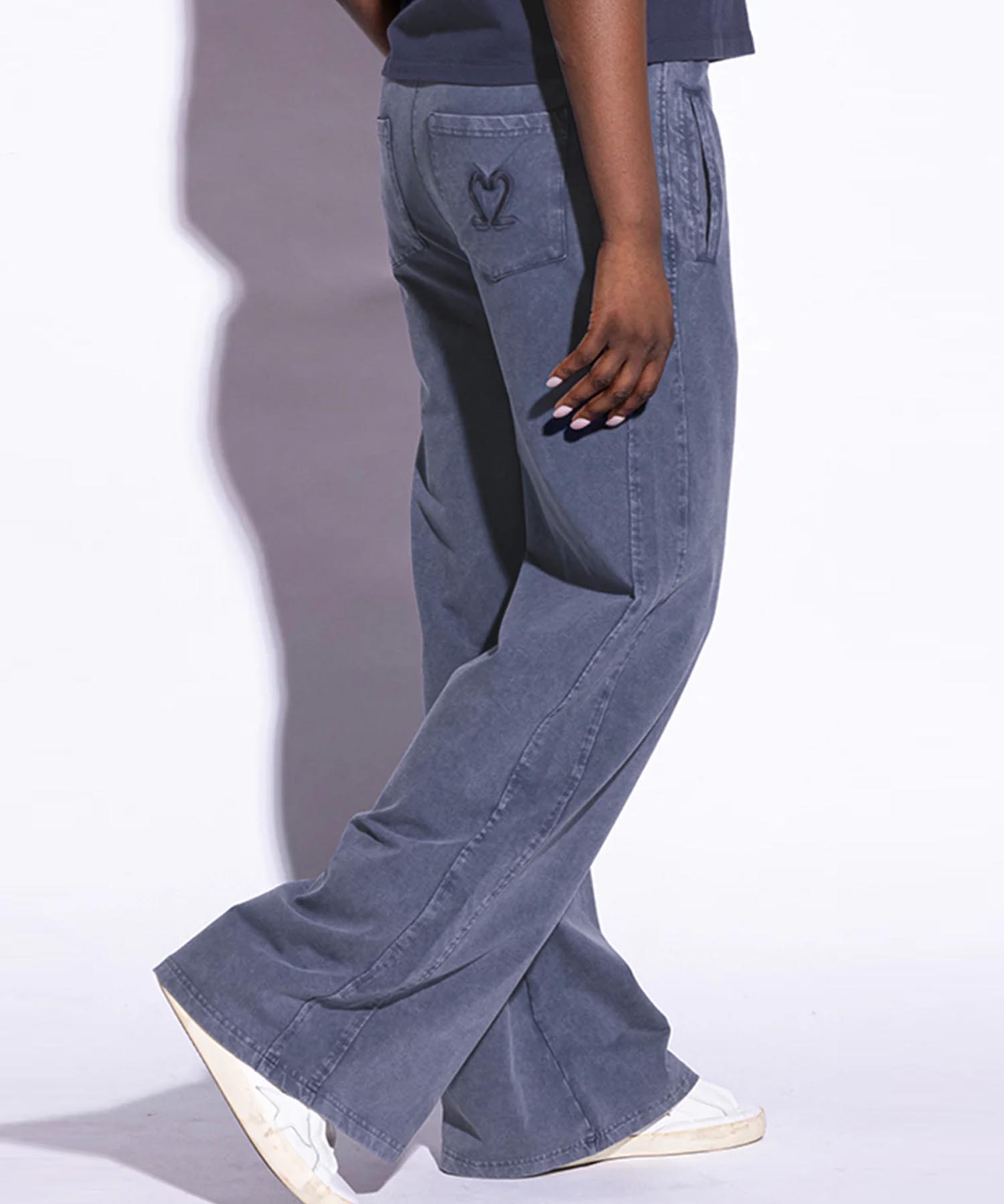 Hose Kim Jogpant in gewaschenem blau-grau