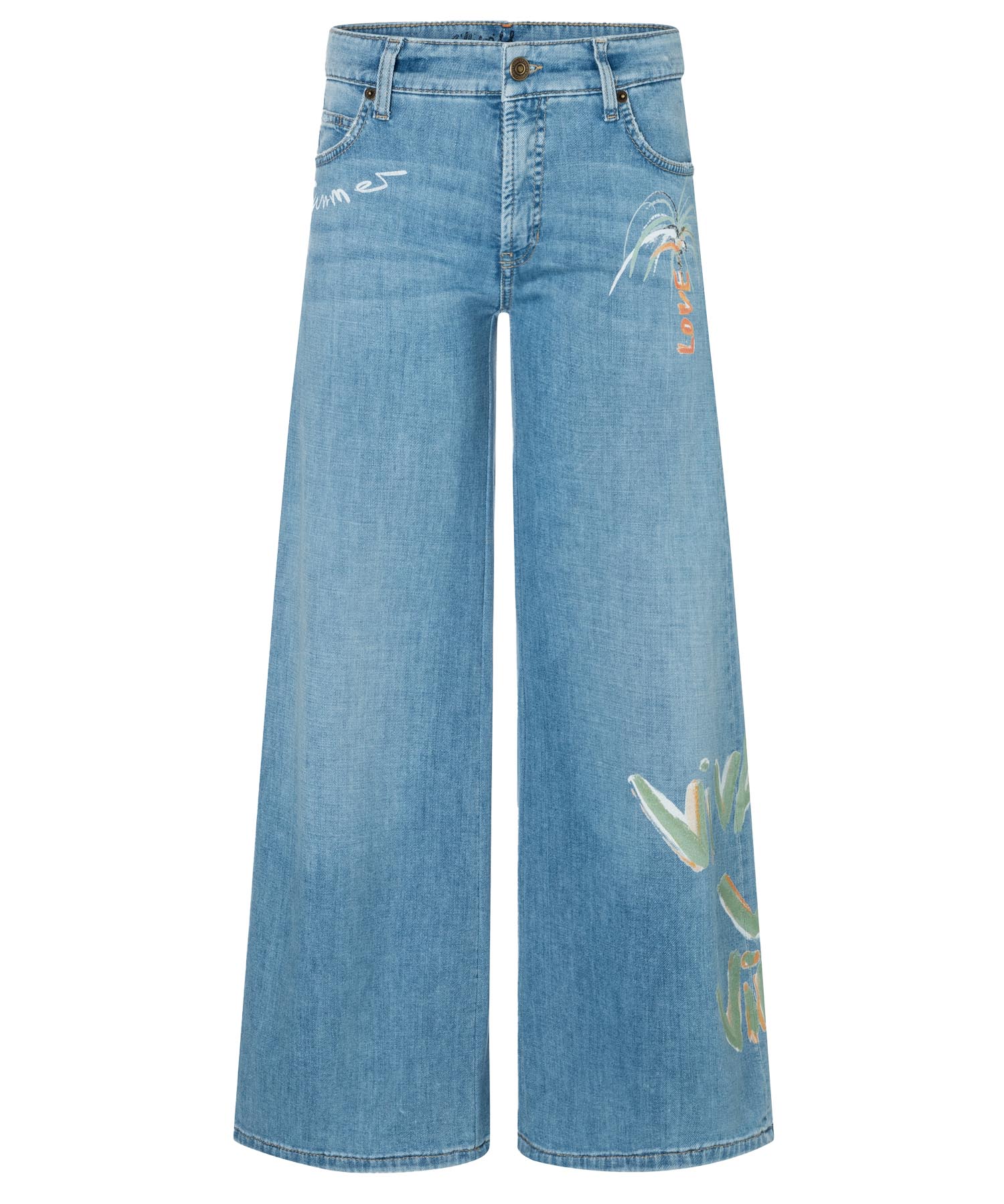 Cambio Jeans Palazzo | weite Jeans mit Motiv der Künstllerin Lilli Grill Cambio Jeans Palazzo | weite Jeans mit Motiv der Künstllerin Lilli Grill