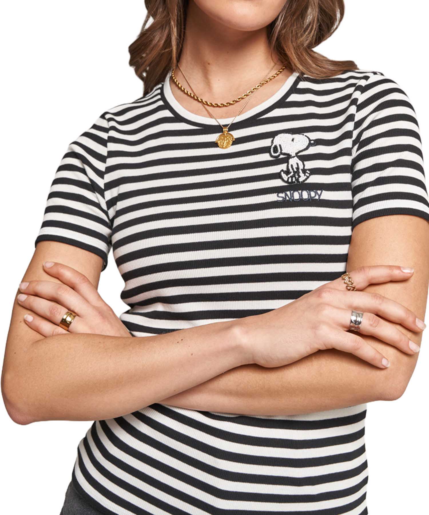 Princess goes Hollywood Shirt mit Snoopy Patch im Streifendessin Princess goes Hollywood Shirt mit Snoopy Patch im Streifendessin