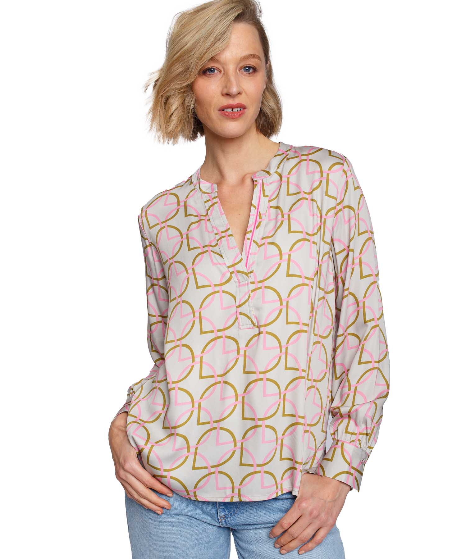 Emily van den Bergh Shirtbluse aus Viskose-Satin