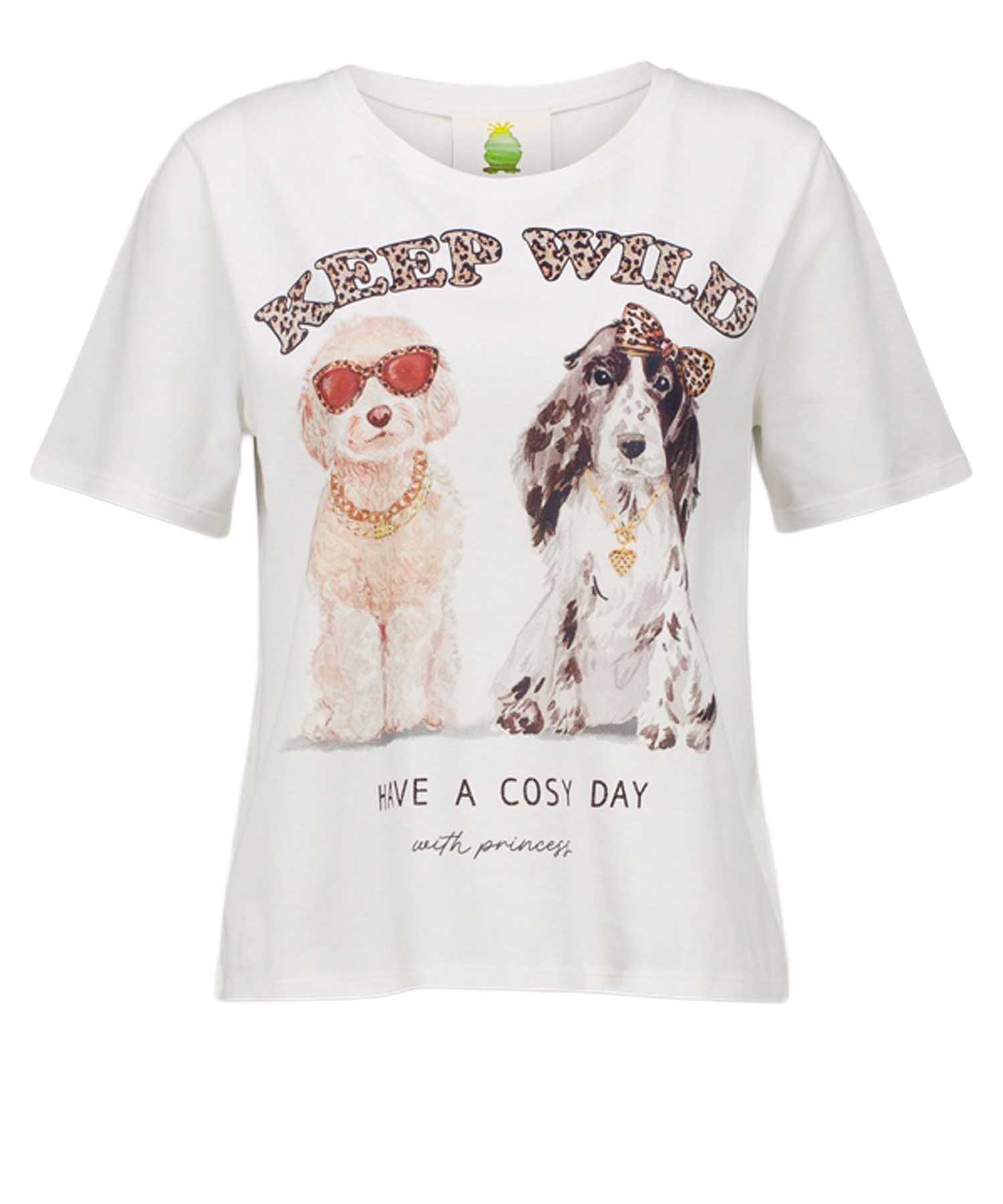 Princess goes Hollywood T-Shirt Keep Wild mit Schmucksteinen in Weiß | Modehaus Wörmann