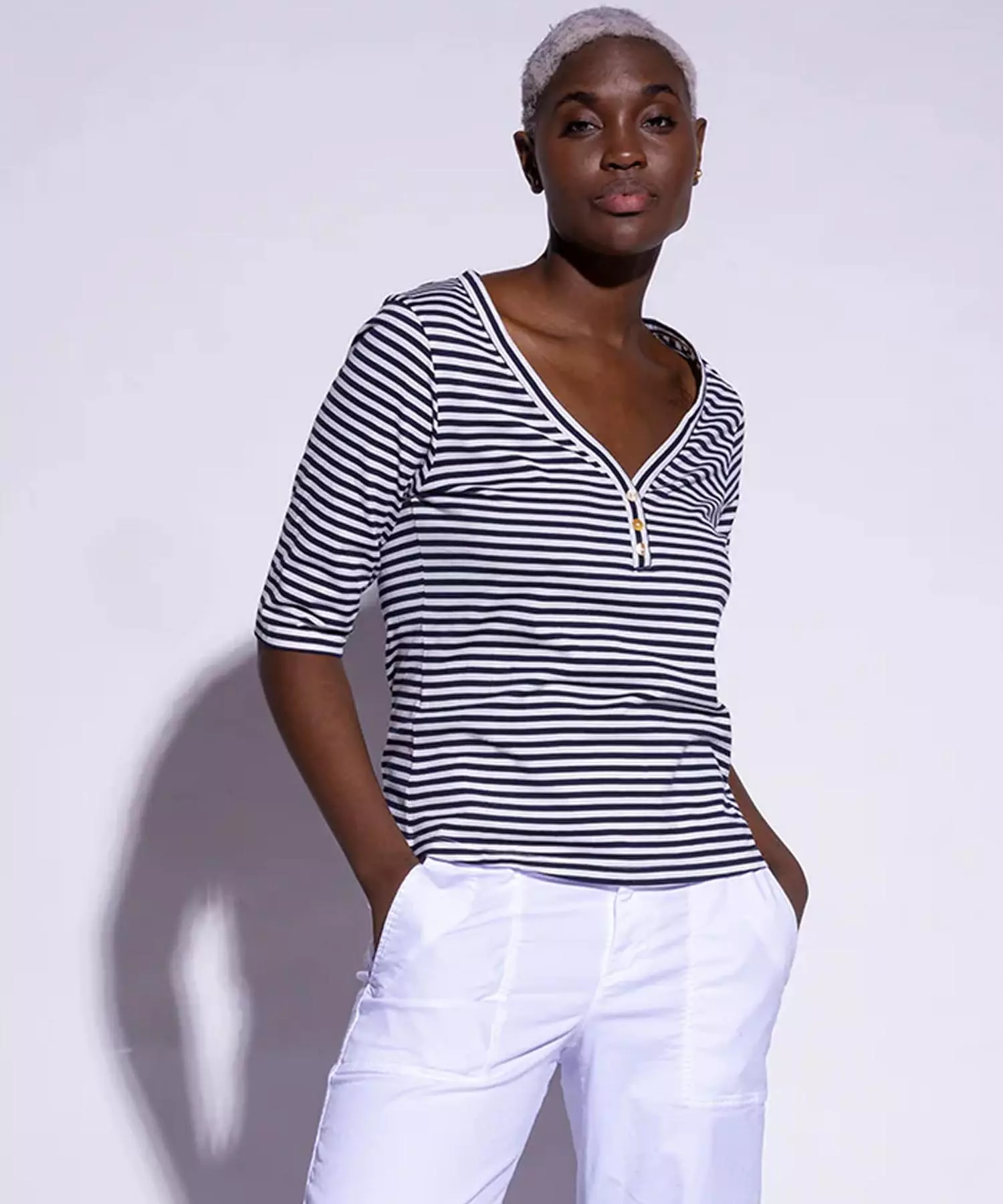 You Too modernes Shirt im Streifendessin