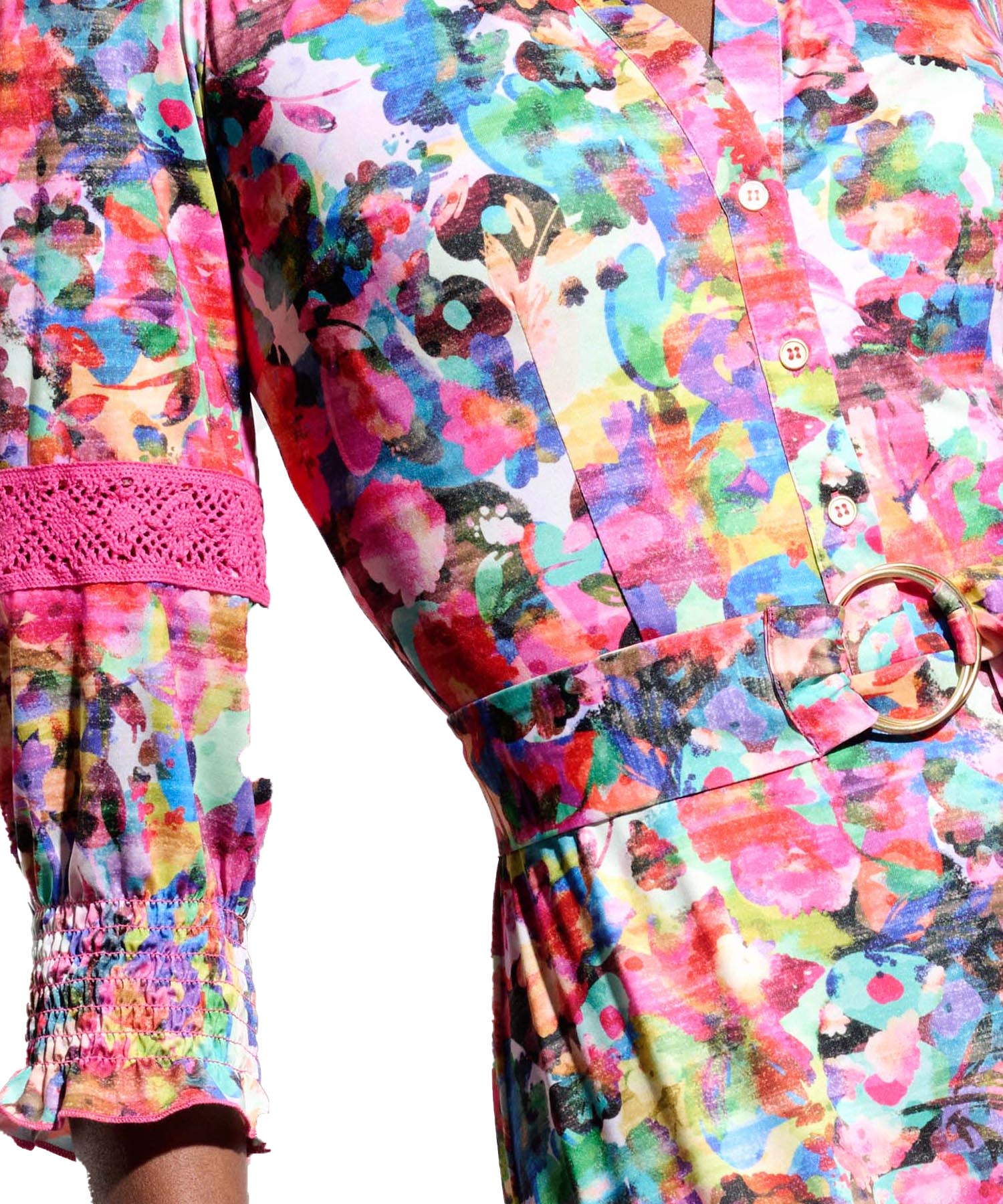 K-Design Maxikleid im Blumendruck