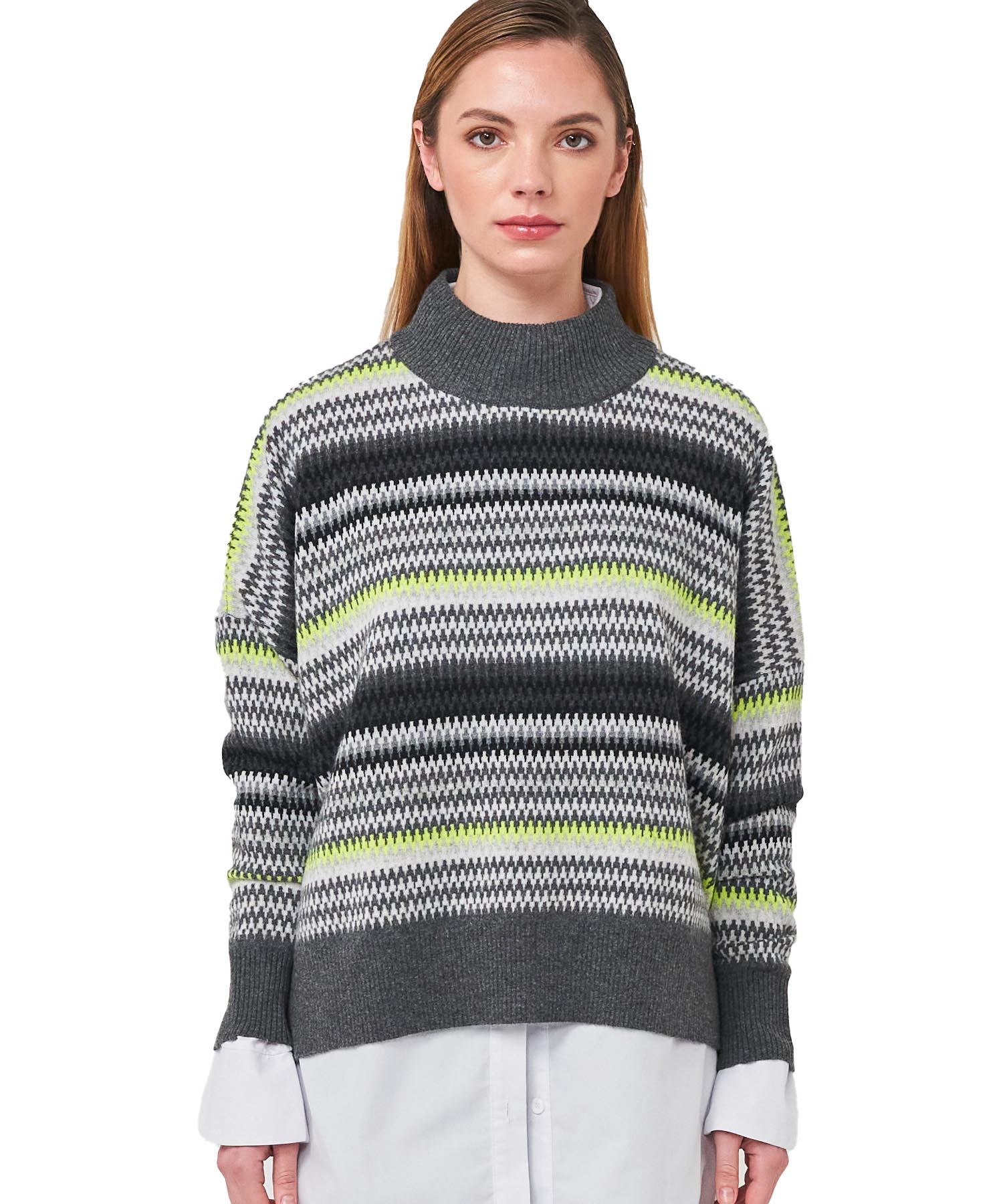 Streifenpullover aus reinem Cashmere von Brodie