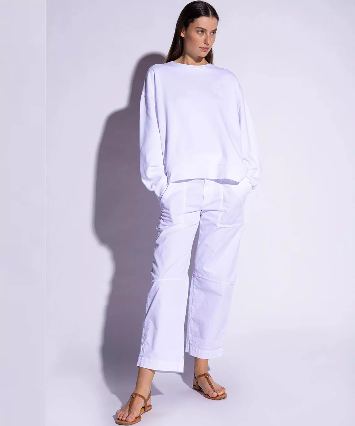 You Too Sweatshirt Tessa aus Baumwolle in weiss