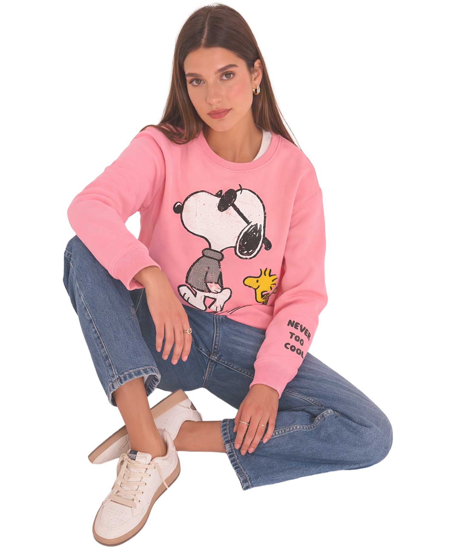 Princess Goes Hollywood Sweatshirt mit Snoopy-Motiv – lässiger Statement-Look mit ikonischem Peanuts-Charme