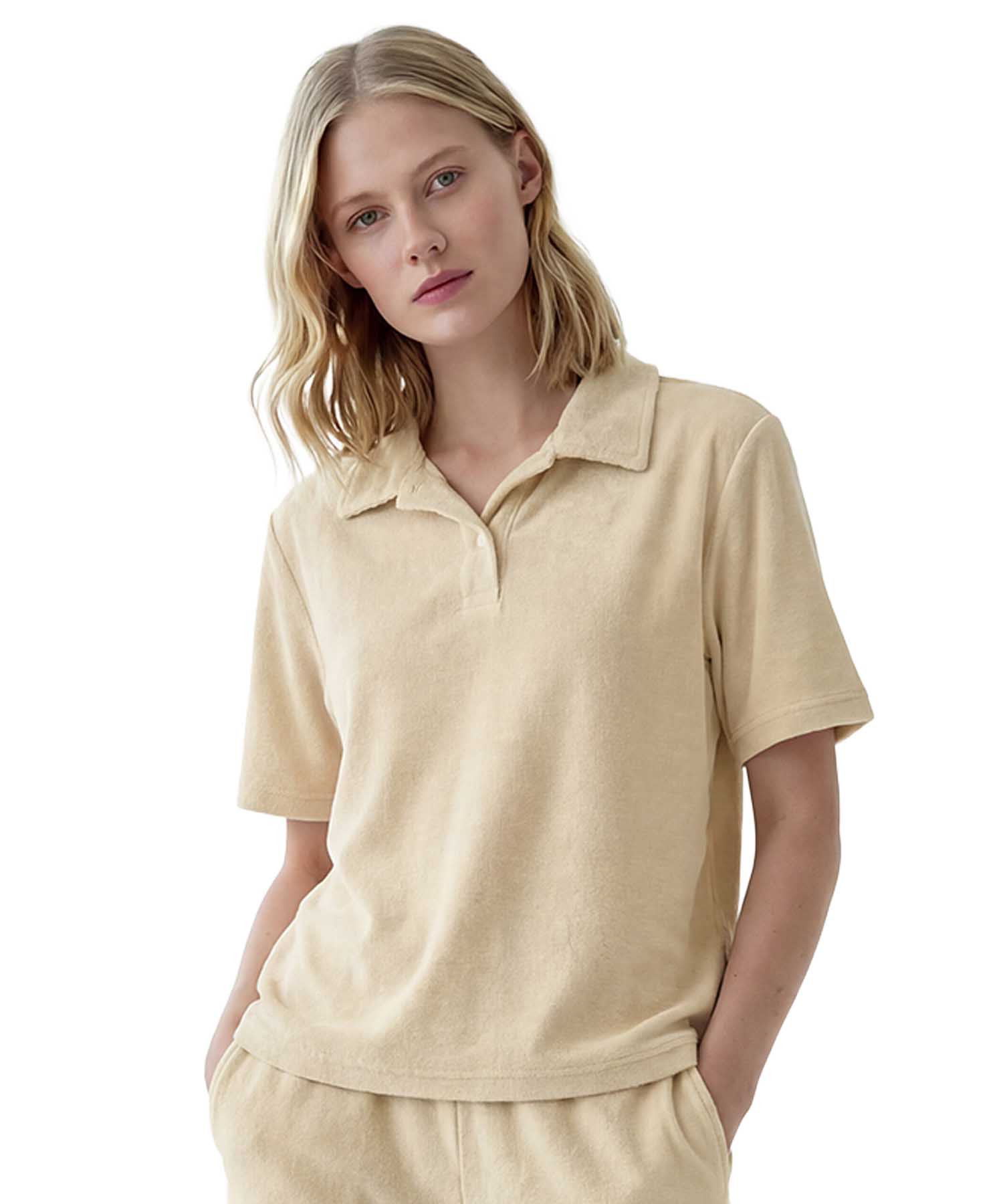 You Too Poloshirt Emma aus Frottier in Sand | Modehaus Wörmann