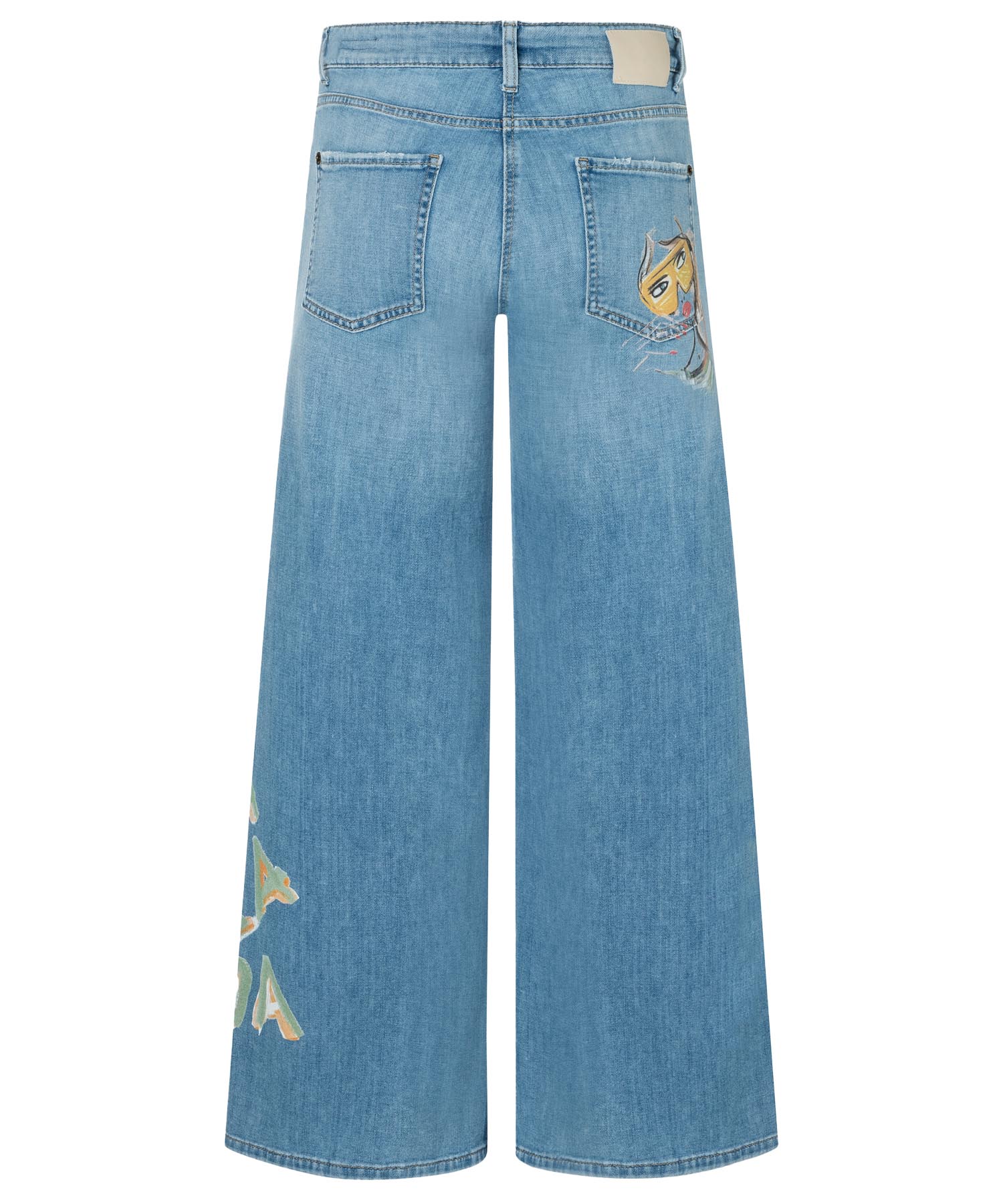 Cambio Jeans Palazzo | weite Jeans mit Motiv der Künstllerin Lilli Grill Cambio Jeans Palazzo | weite Jeans mit Motiv der Künstllerin Lilli Grill