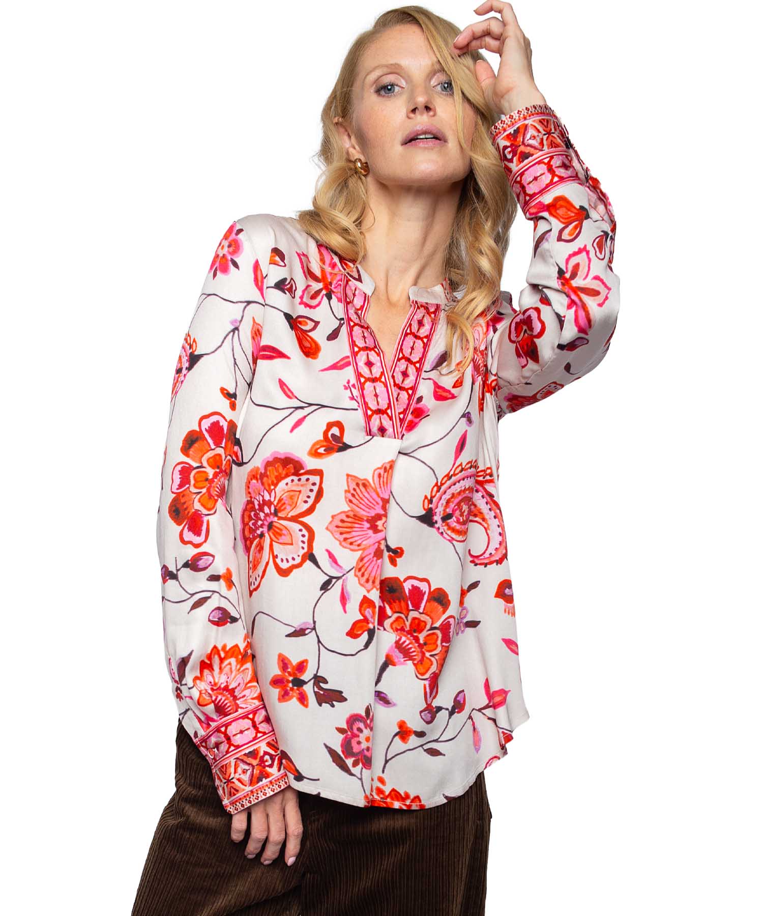 Emily van den Bergh Shirt-Bluse im Blumendruck
