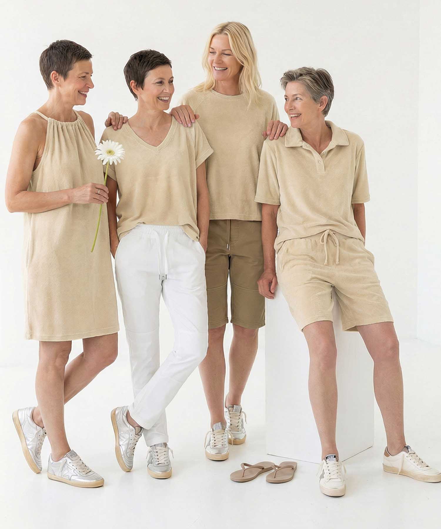 You Too Poloshirt Emma aus Frottier in Sand | Modehaus Wörmann