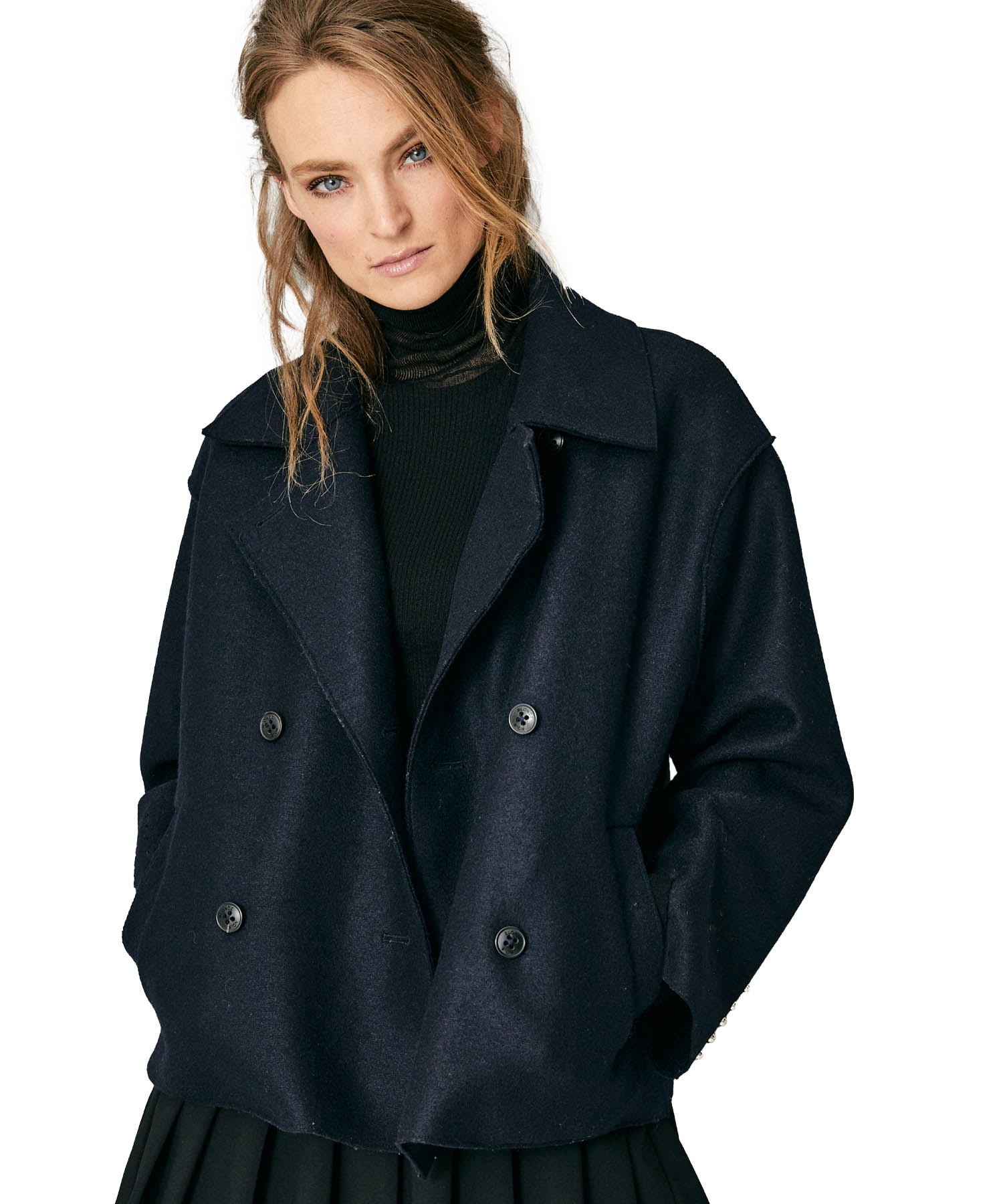 Blonde No. 8 Jacke Bette in schwarz aus reiner Wolle