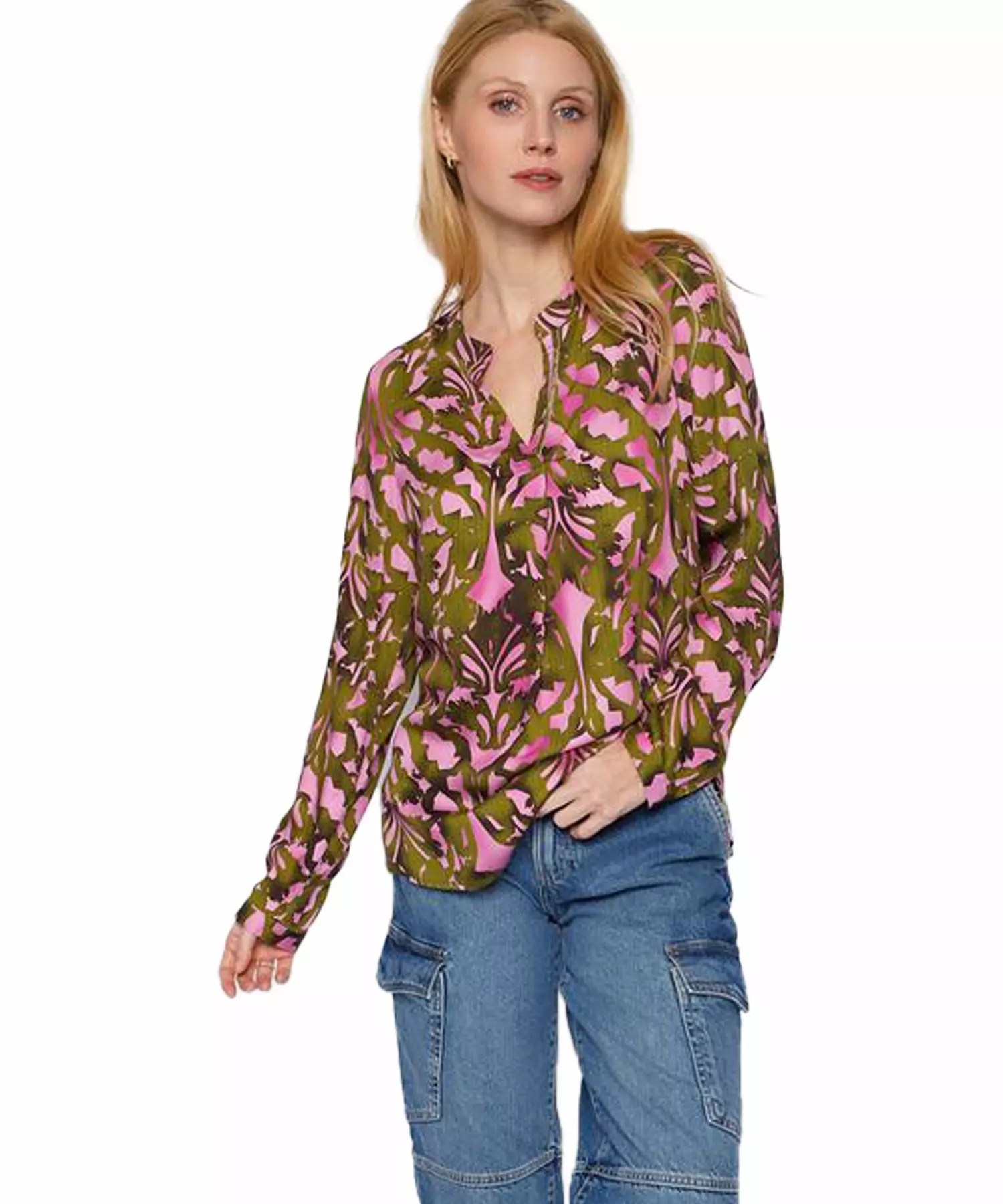 Emily van den Bergh Shirt Bluse im Ornament Print