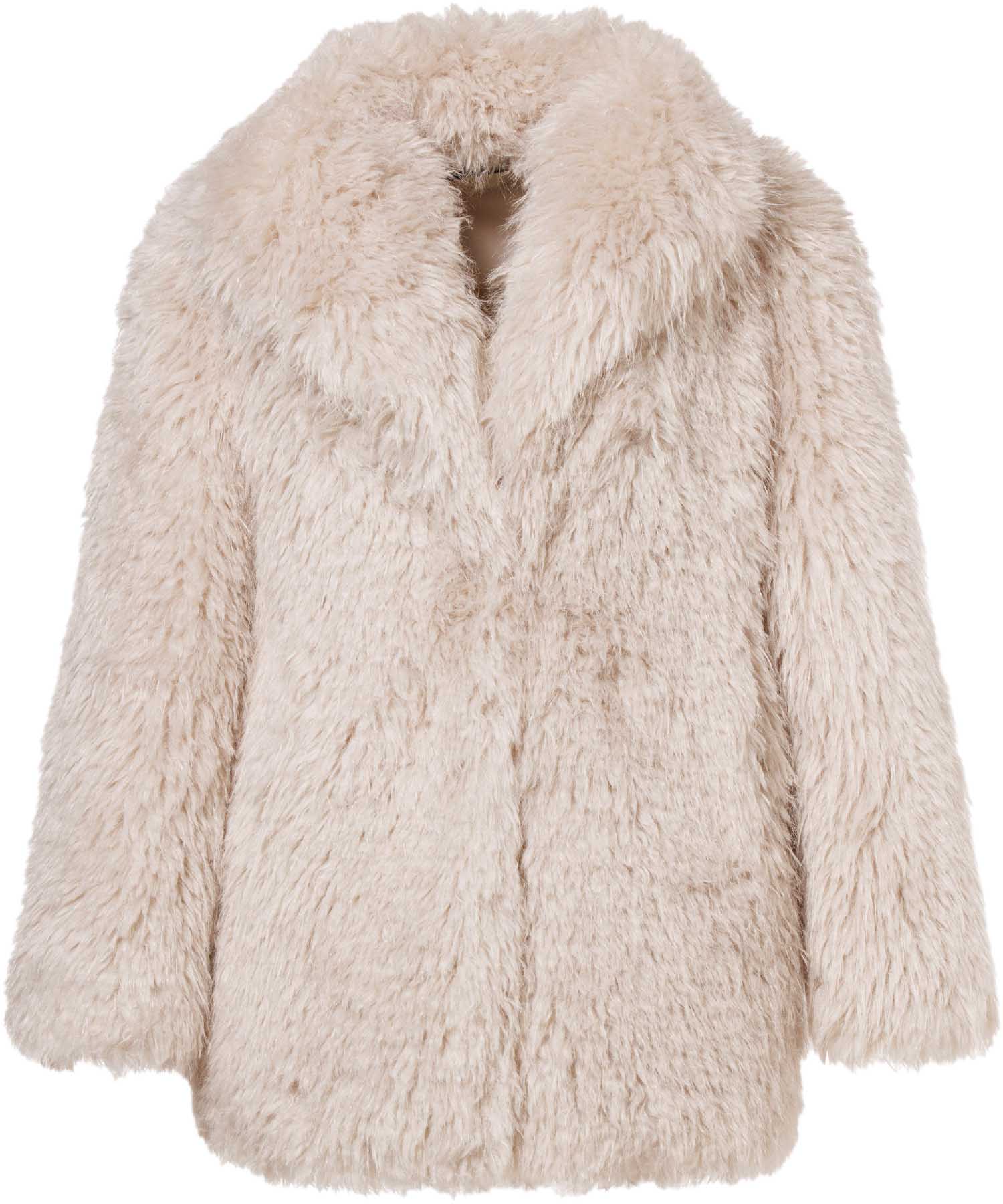 Beaumont Jacke aus Webpelz in kitt