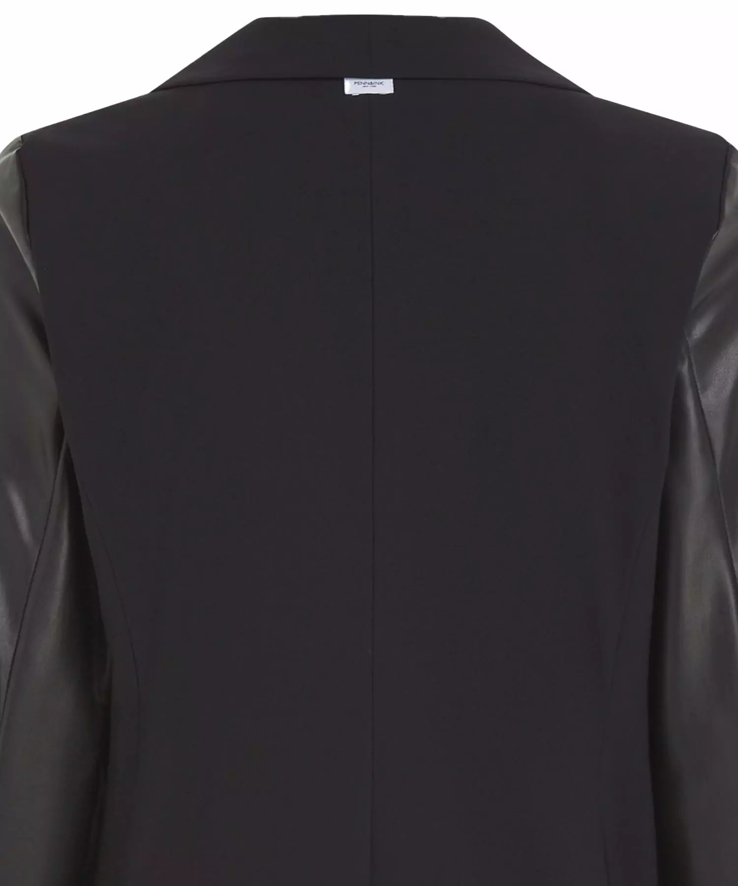 Penn and Ink Blazer im Materialmix in schwarz