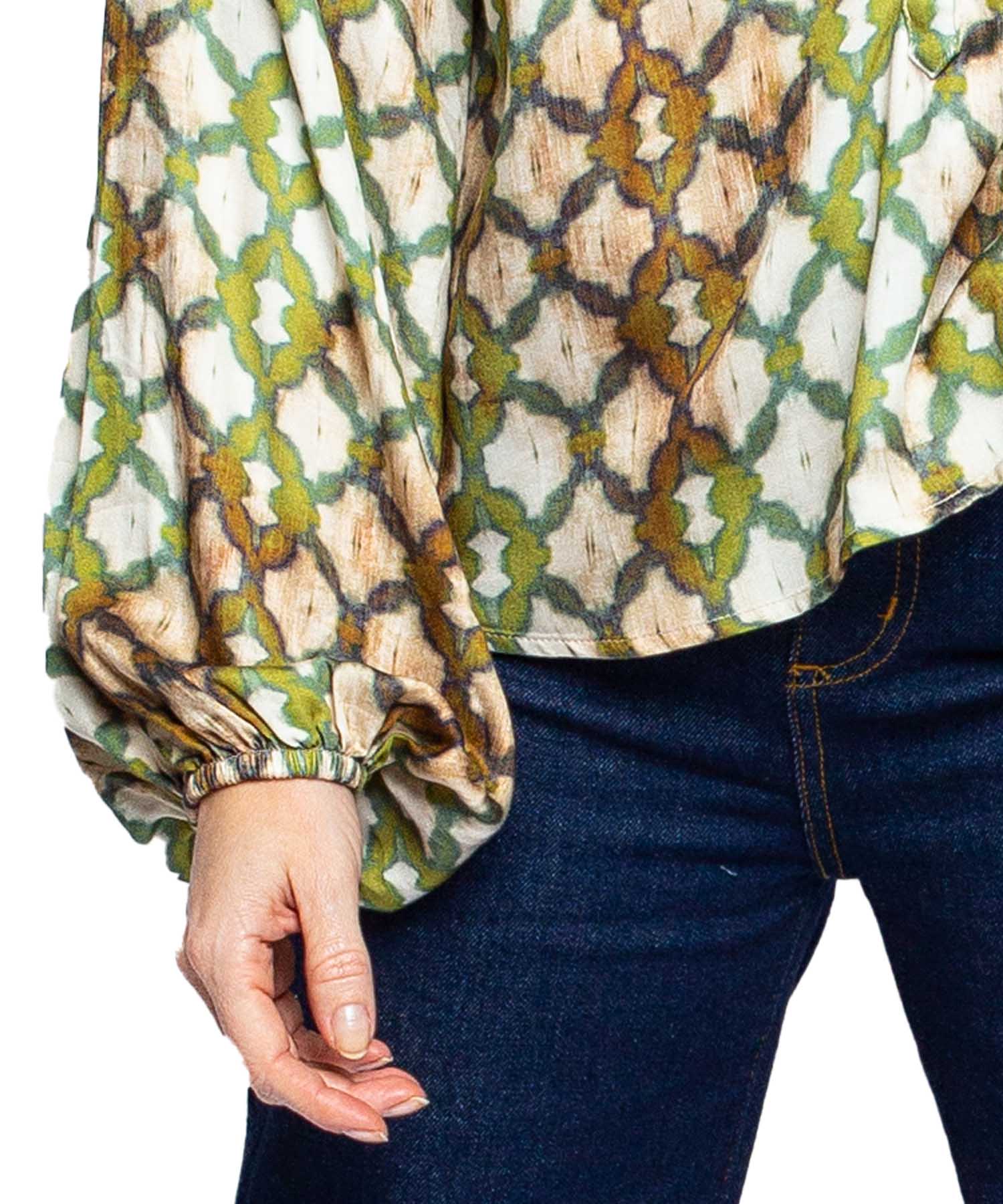 Lässige Shirtbluse von Emily van den Bergh im grafischen Fade-Out-Druck