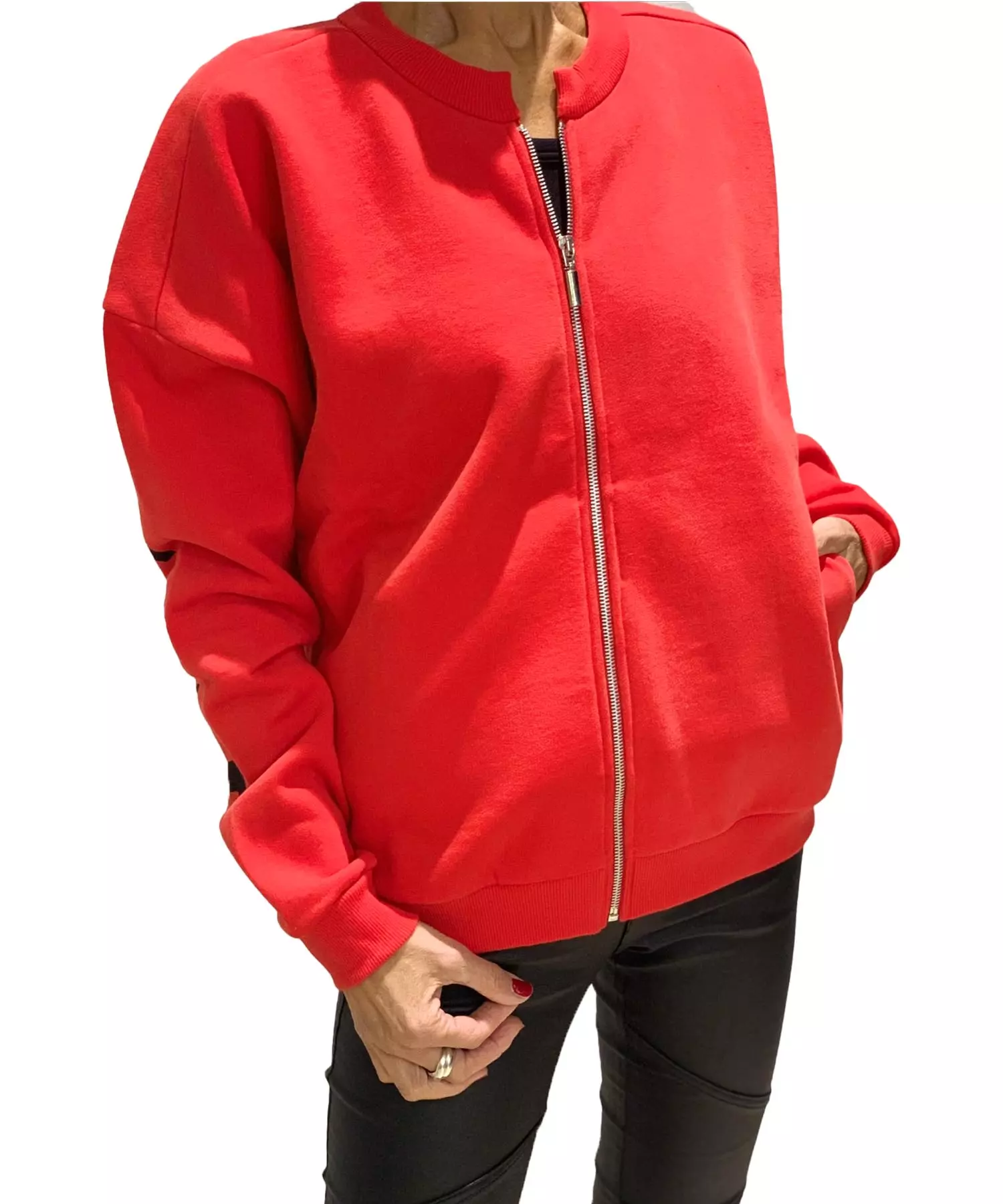 Penn and Ink Sweat-Jacke in rot