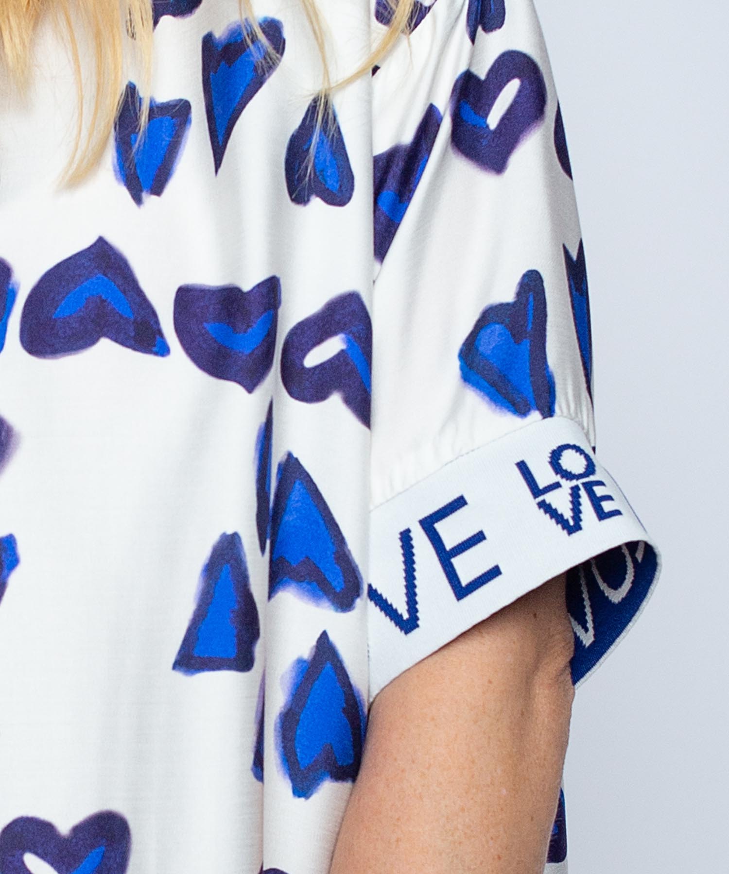 Emily van den Bergh Shirtbluse  navy hearts