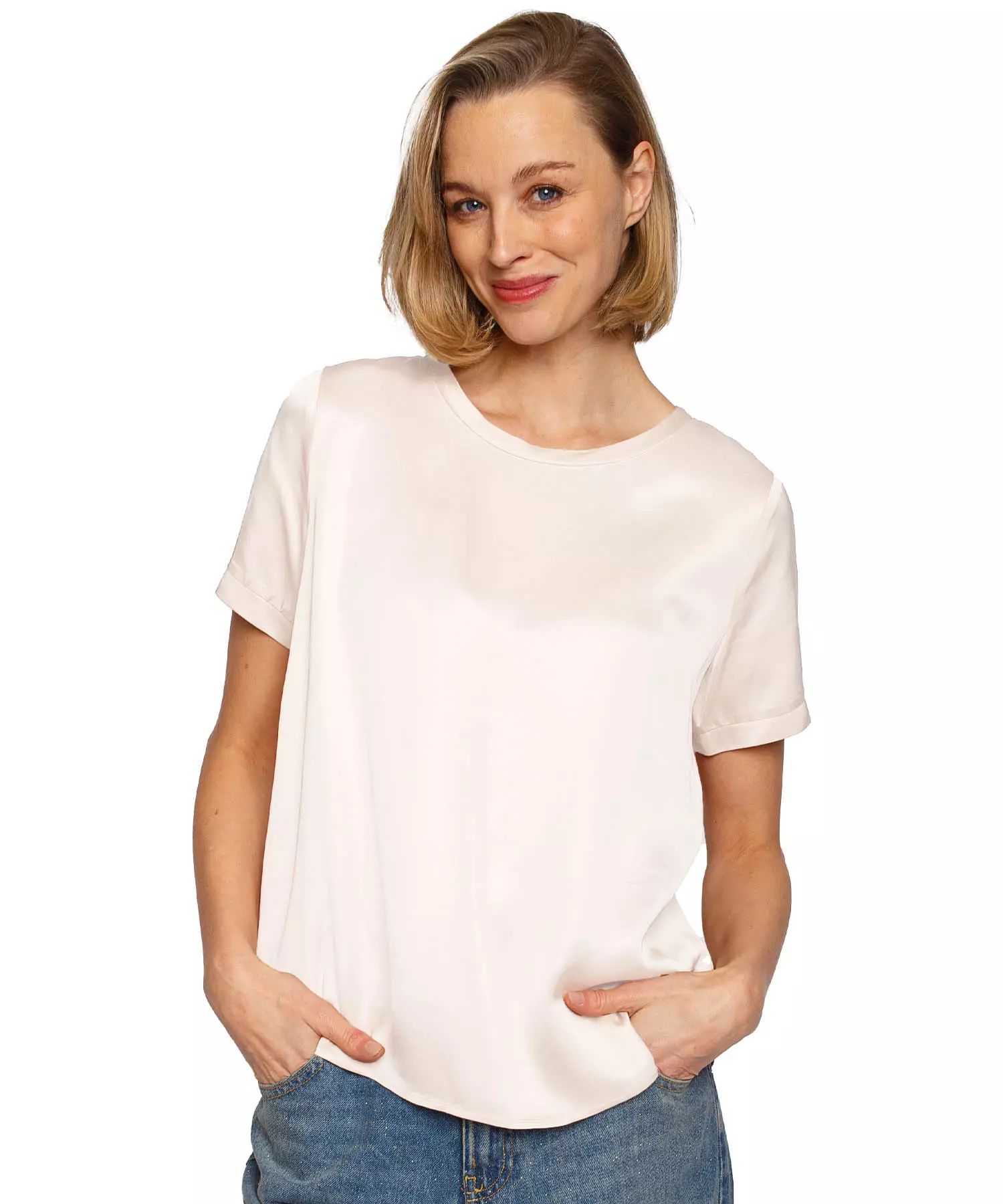 Emily van den Bergh Shirbluse aus Viskose Satin