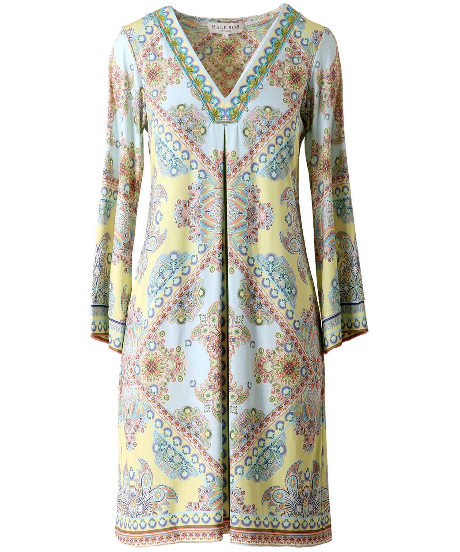 Hale Bob Kleid mit V-Ausschnitt und 3/4 langen Ärmeln