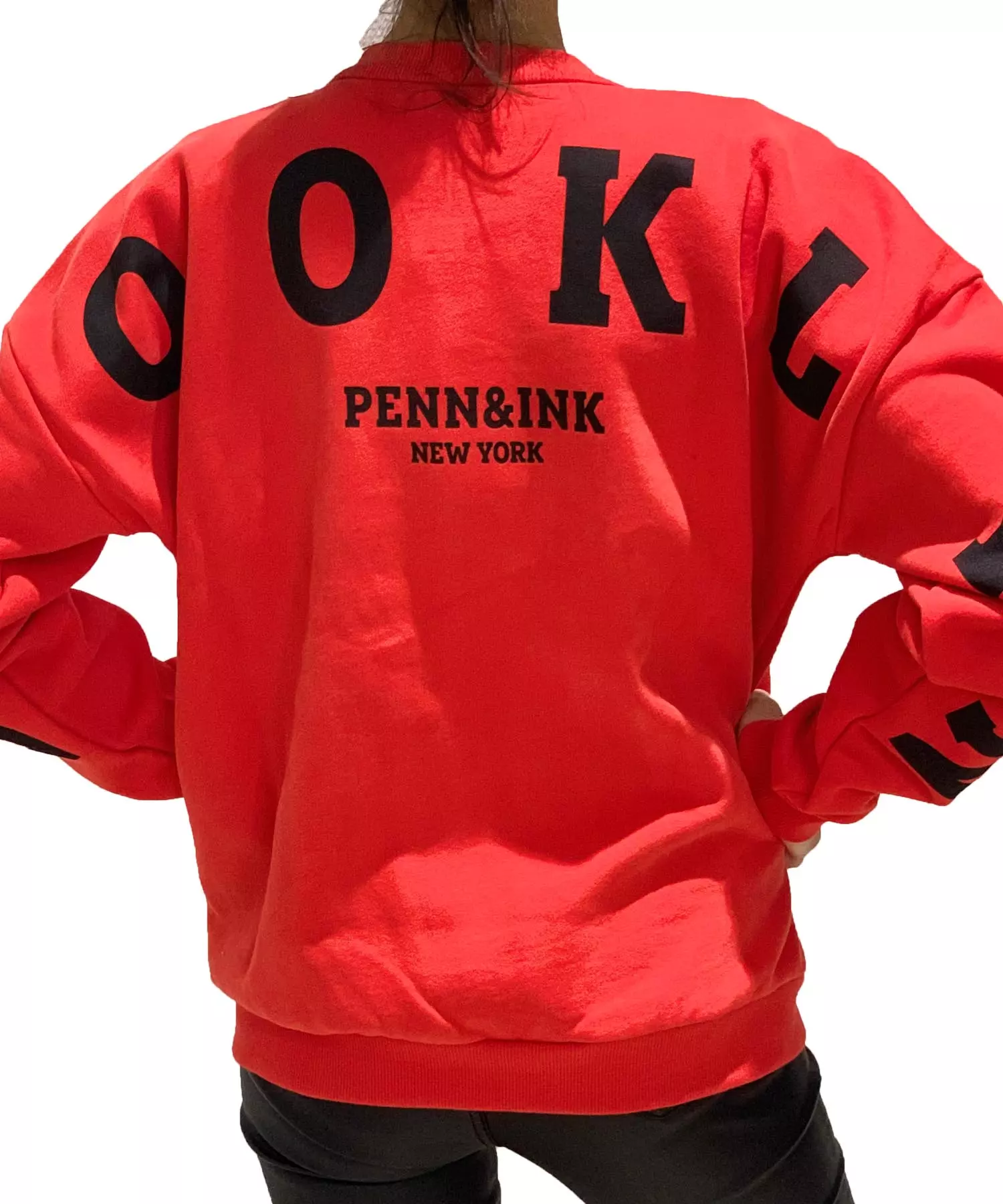 Penn and Ink Sweat-Jacke in rot