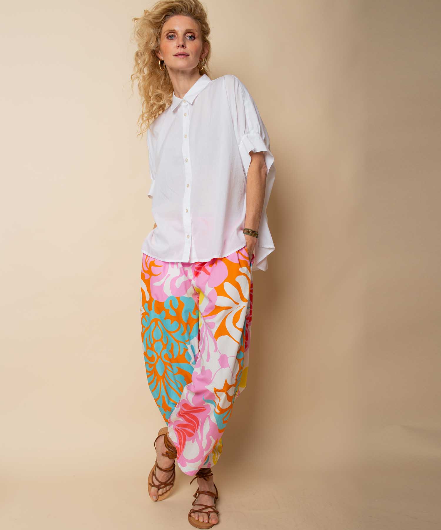 Emily van den Bergh Oversize Bluse aus reiner Baumwolle in Weiß | Modehaus Wörmann