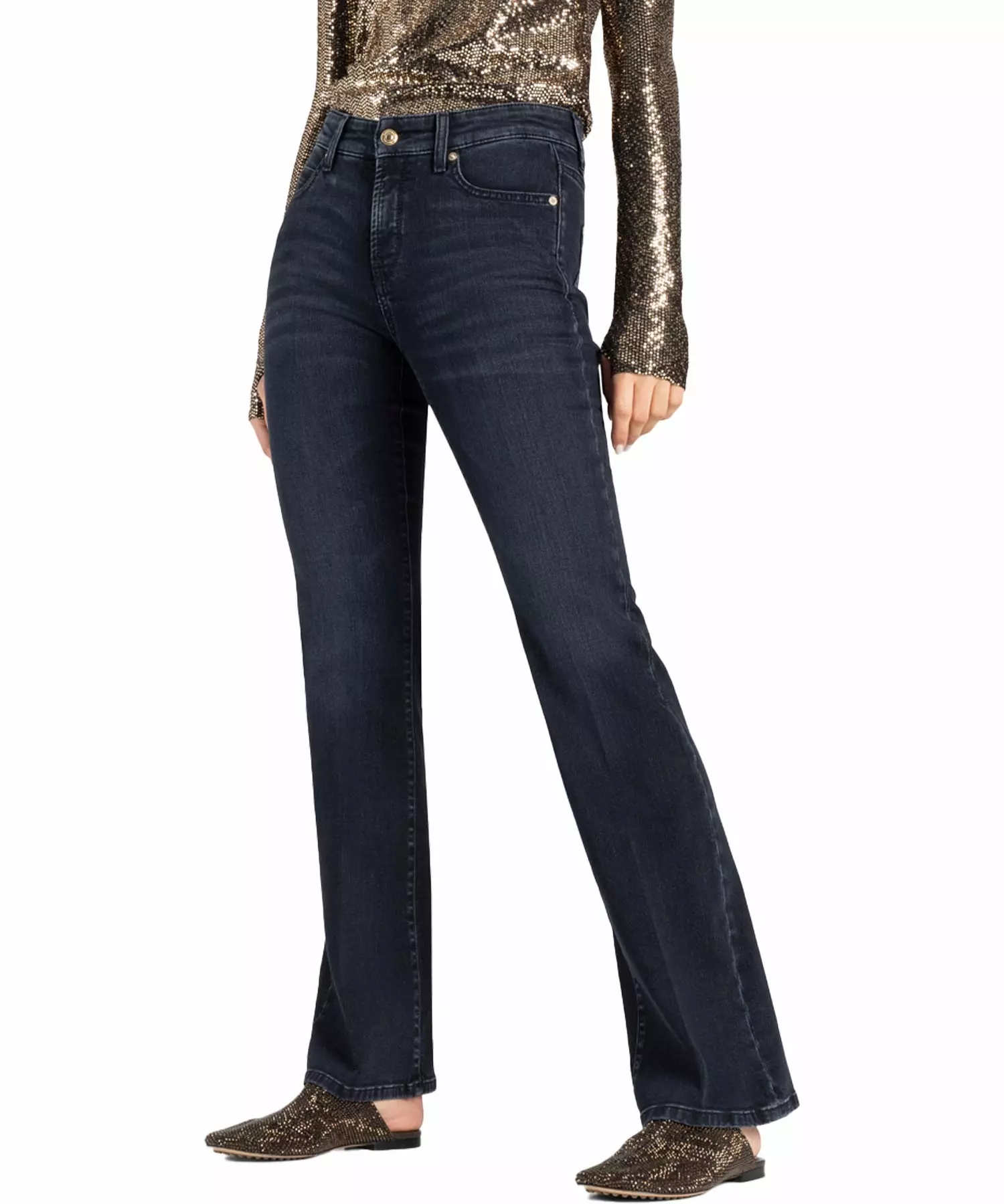 Cambio Jeans Paris flared in modern dark denim