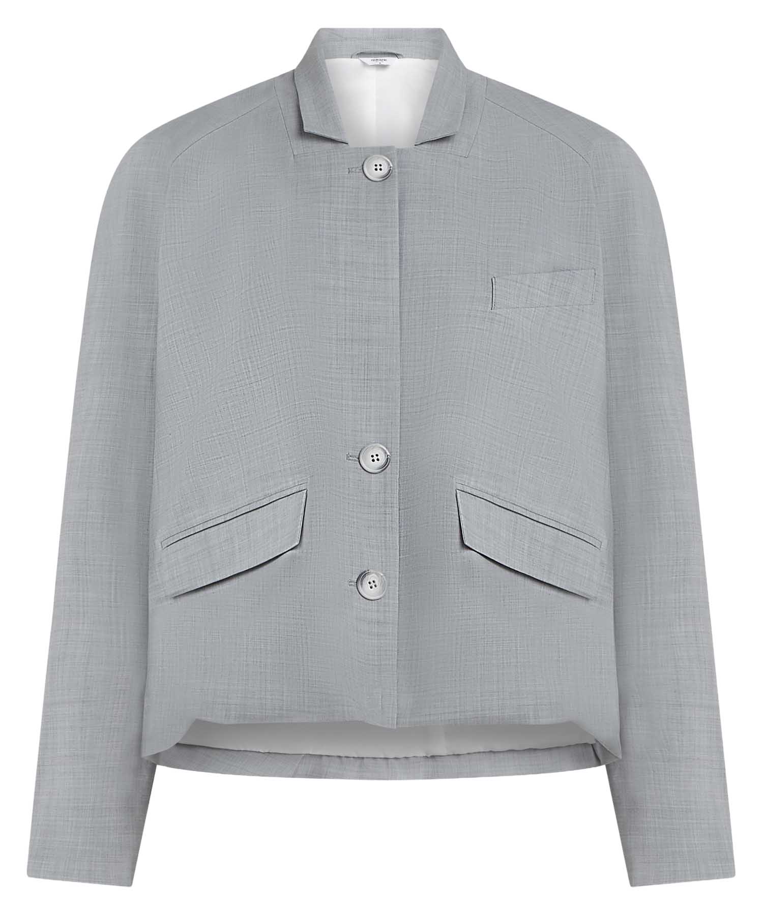 Penn & Ink Cropped Bomber Blazer – Moderner Look in Graumelange