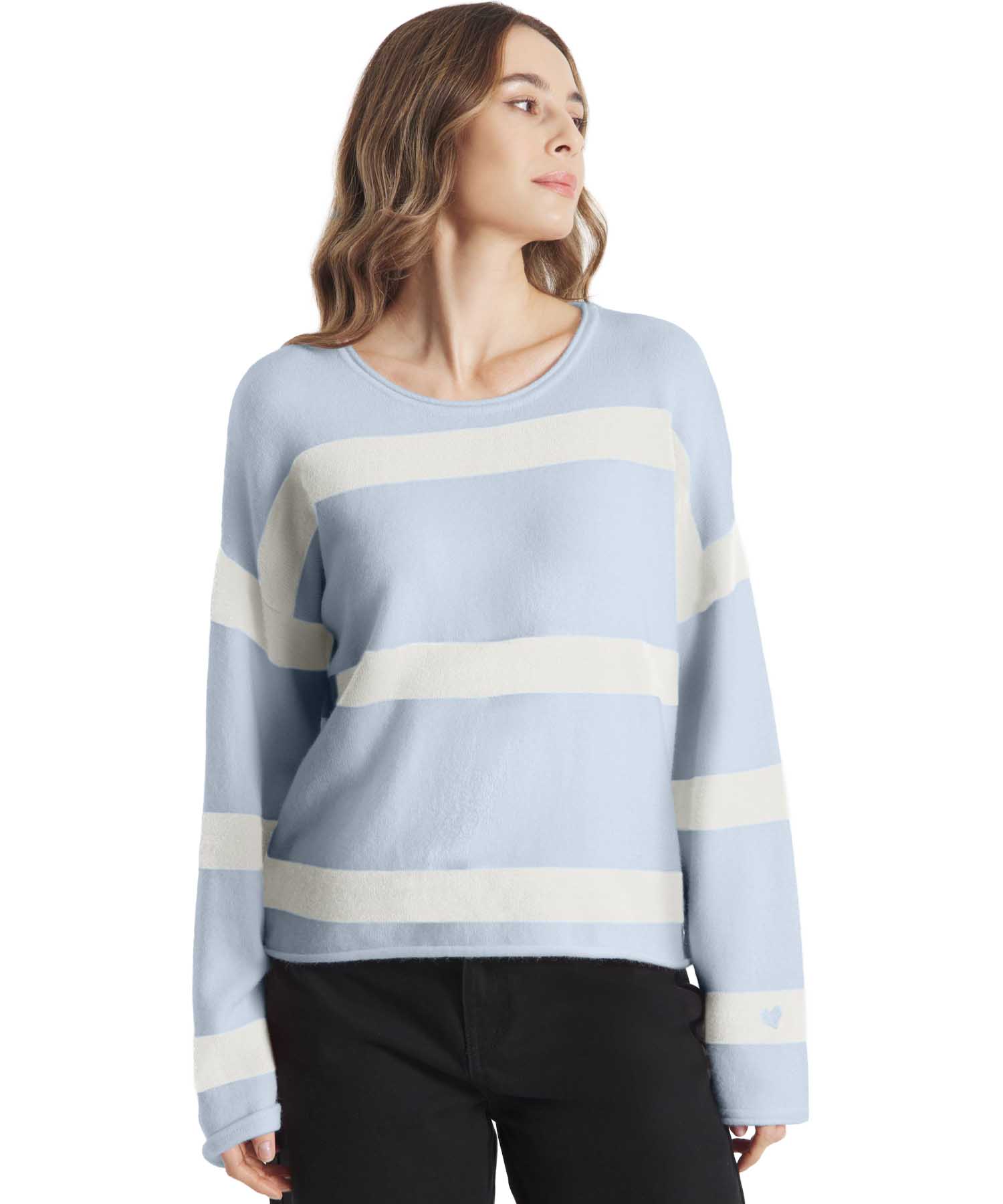 Frieda & Freddies Pullover – Gestreift in Blau