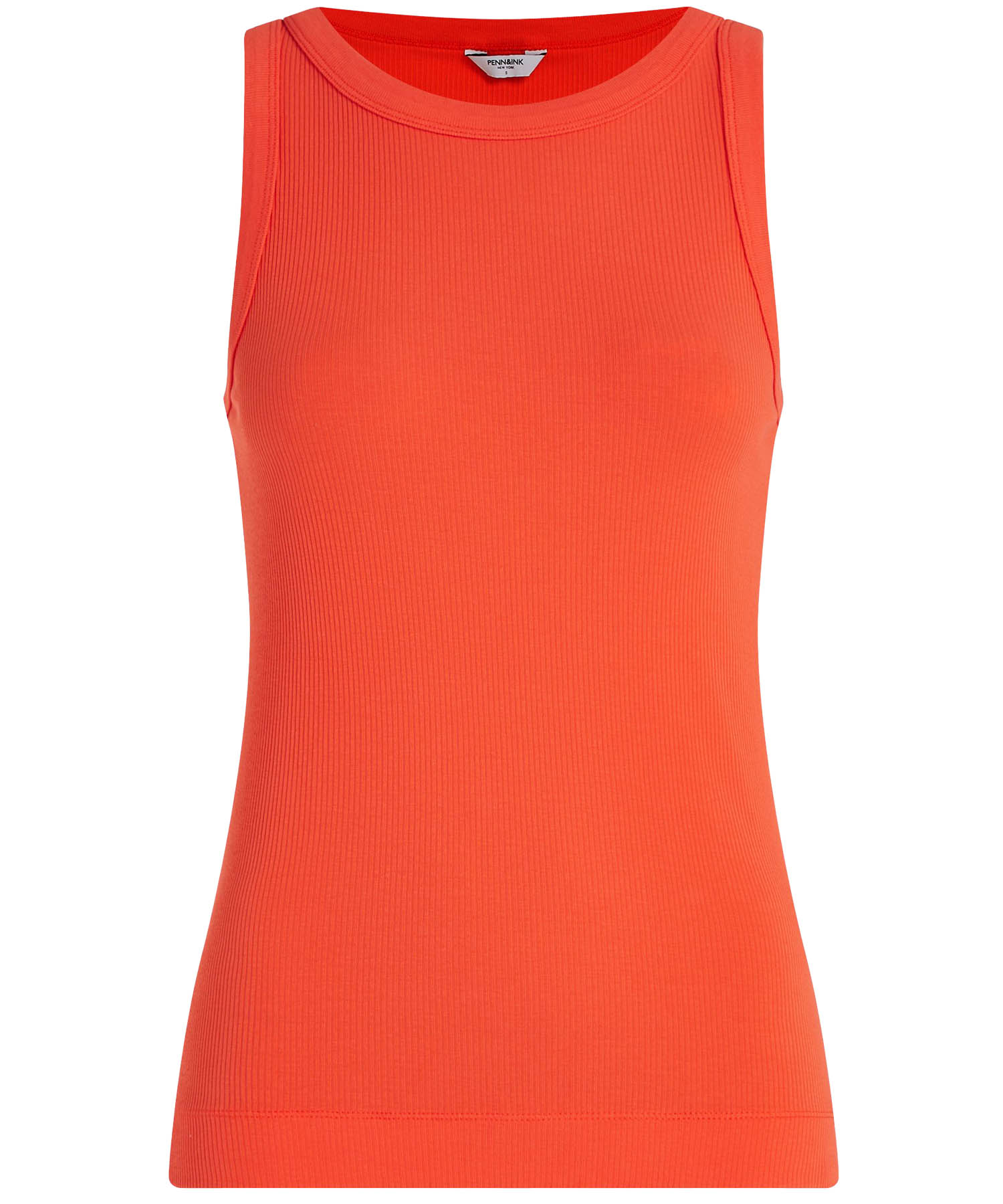 Penn & Ink Top aus Baumwolle in Rippenstruktur