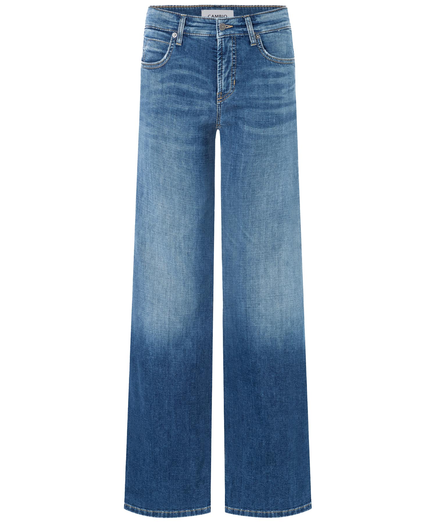Cambio Jeans Tess | weite Jeans für stilvolle Looks in mittelblauer Waschung