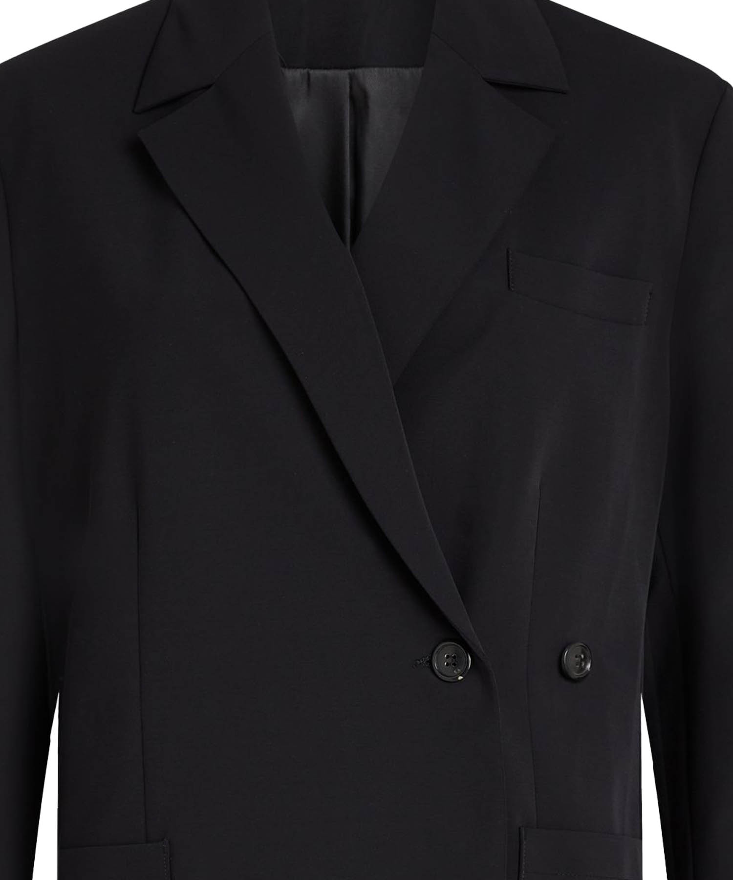 Penn and Ink lässig und oversized geschnittener Blazer in Reisequalität in schwarz