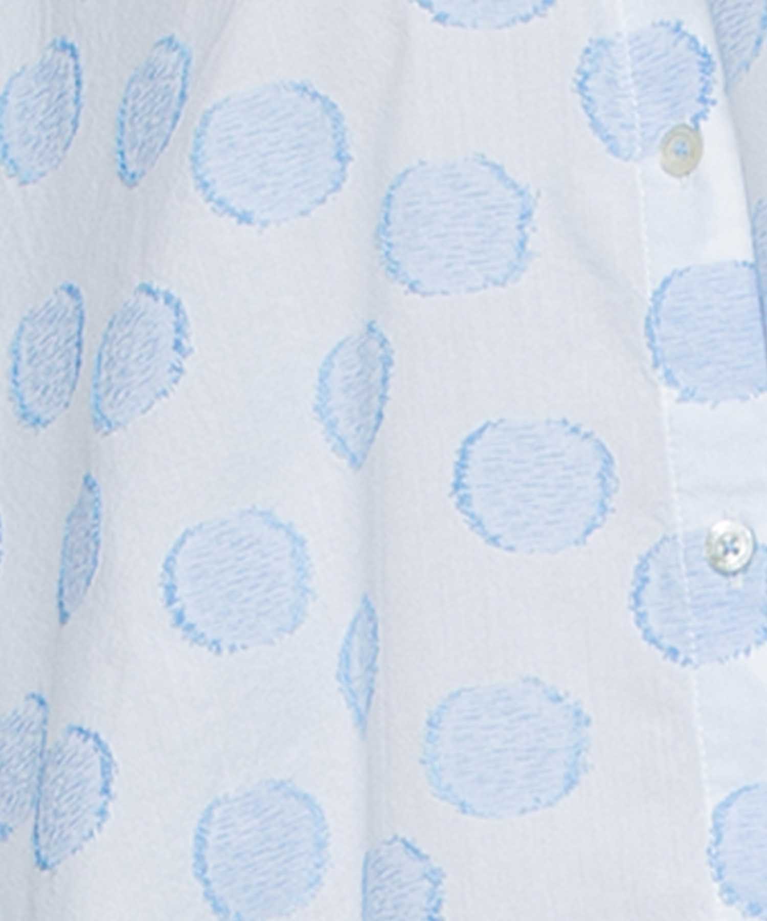 Emily van den Bergh Glockige Hemdbluse mit gewebten Dots | Modehaus Wörmann