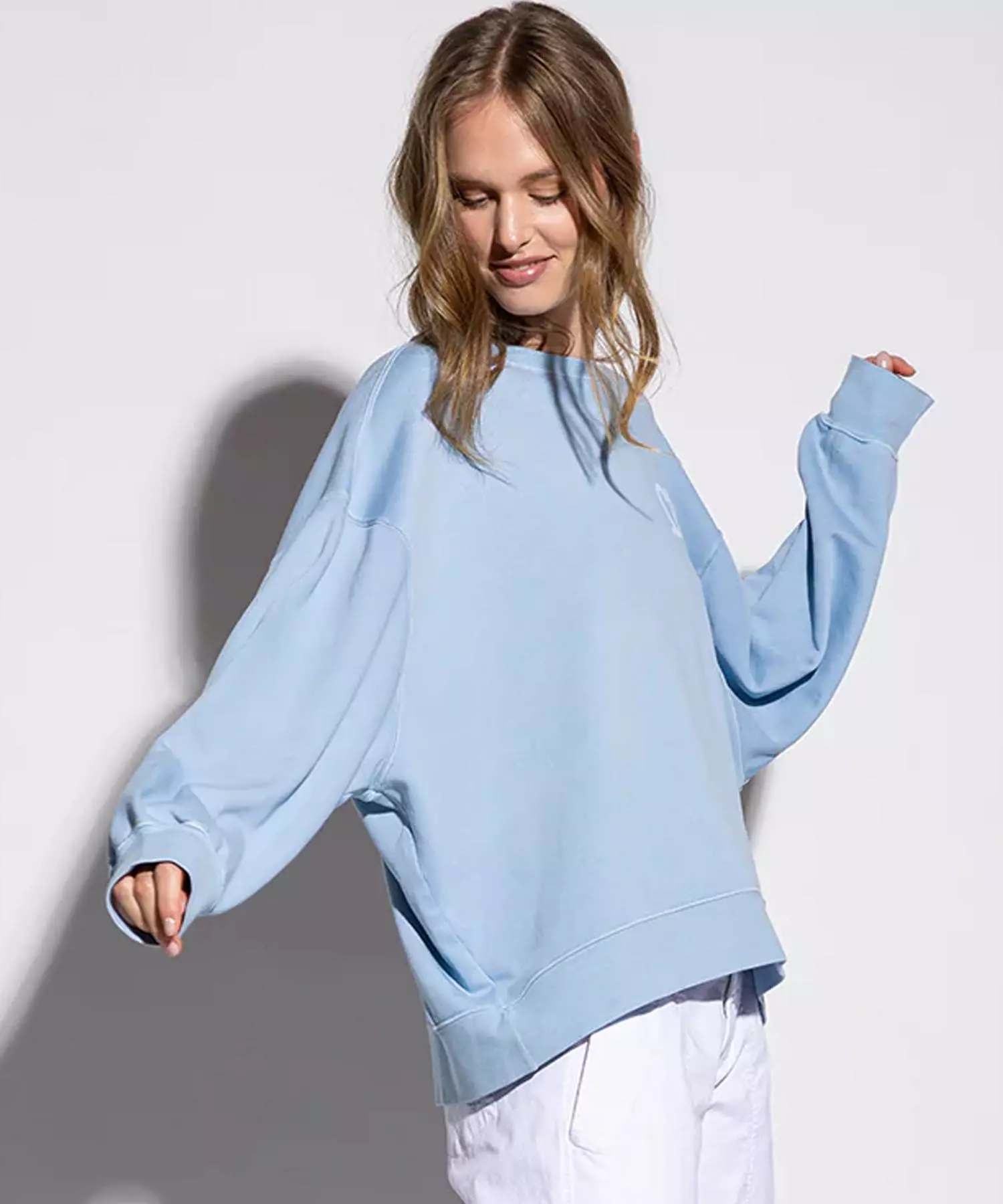 You Too Sweatshirt Tessa aus Baumwolle in hellblau