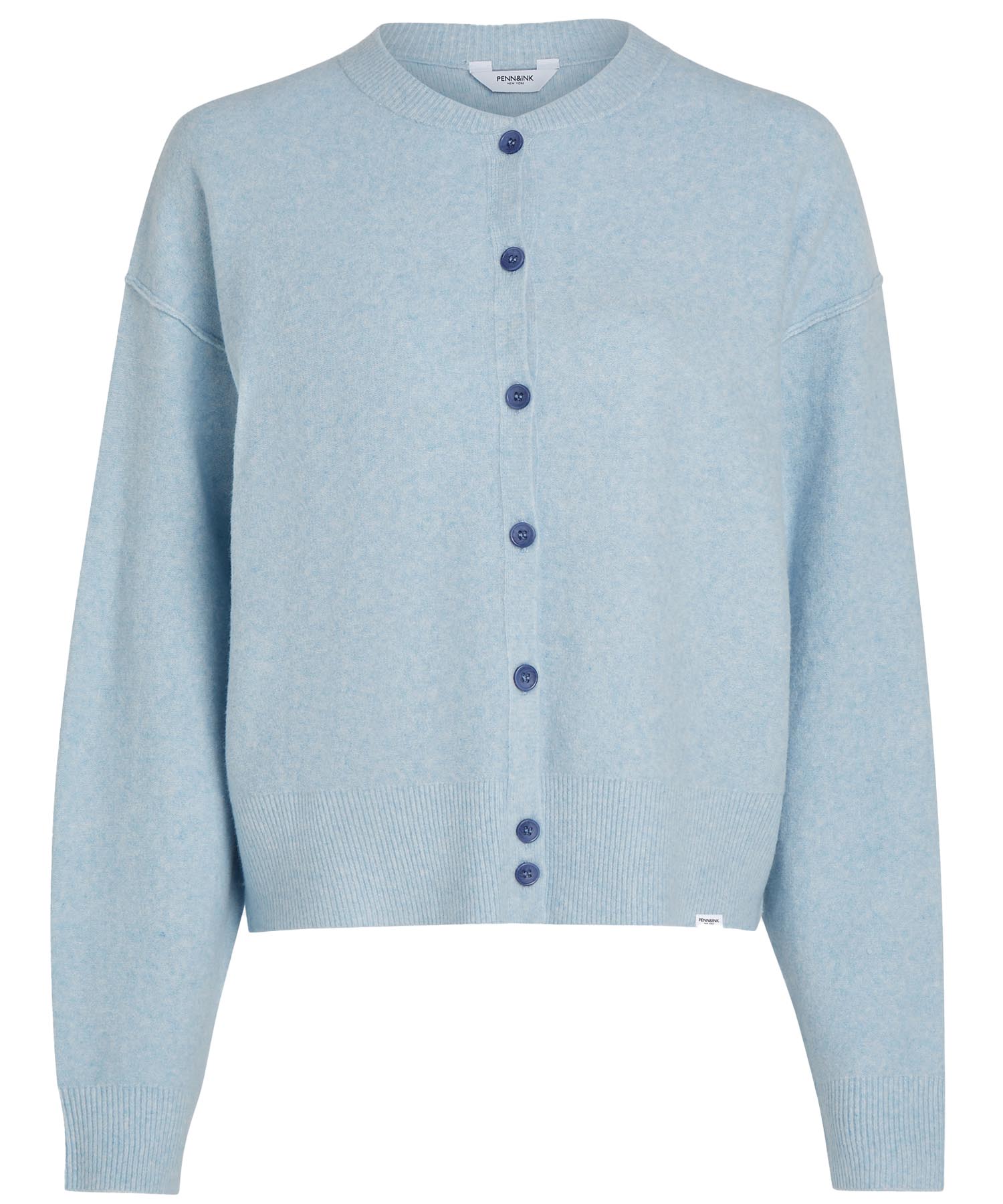 PENN&INK N.Y Cardigan aus flauschiger Baumwollmischung