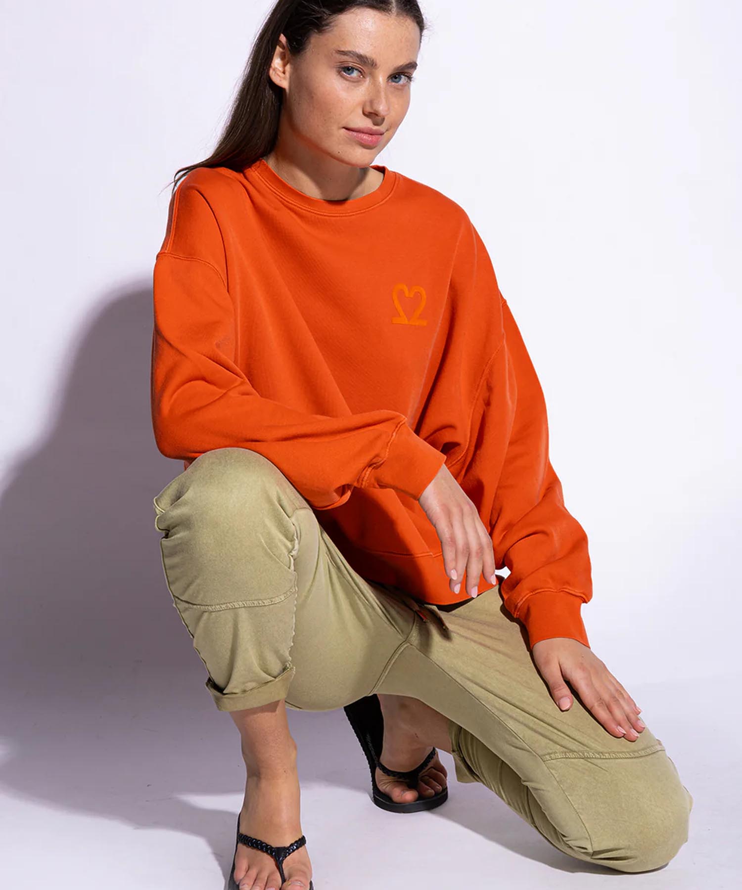 You Too Sweatshirt Tessa aus Baumwolle in orange