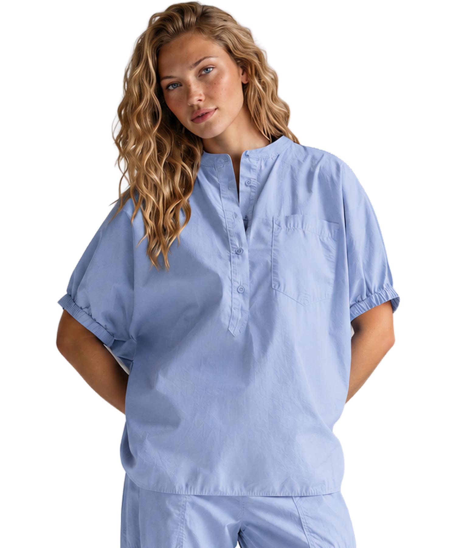 PENN&INK N.Y oversized Bluse in Moonlight aus Baumwolle | Modehaus Wörmann