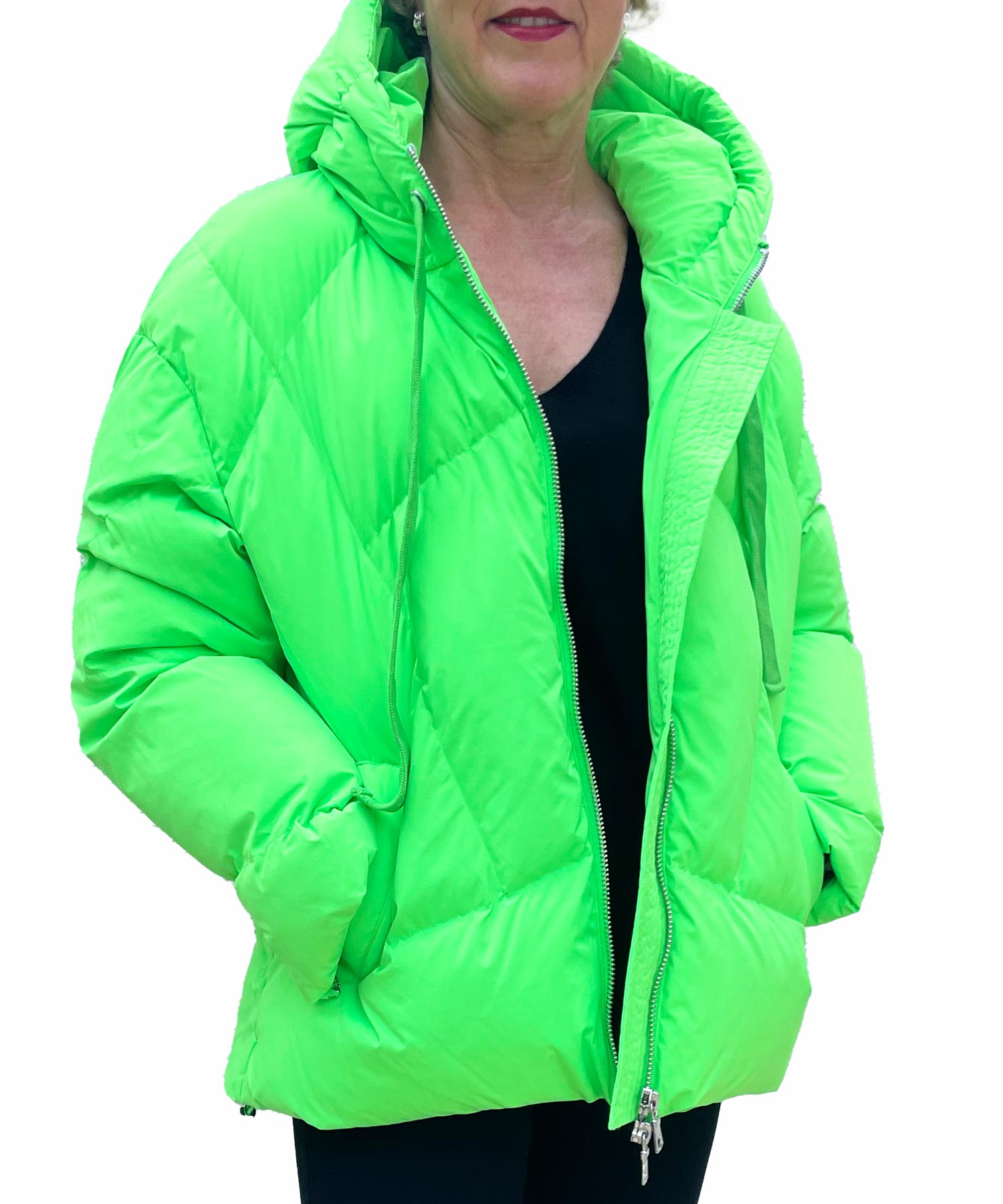 Blonde Jacke Mia in green neon