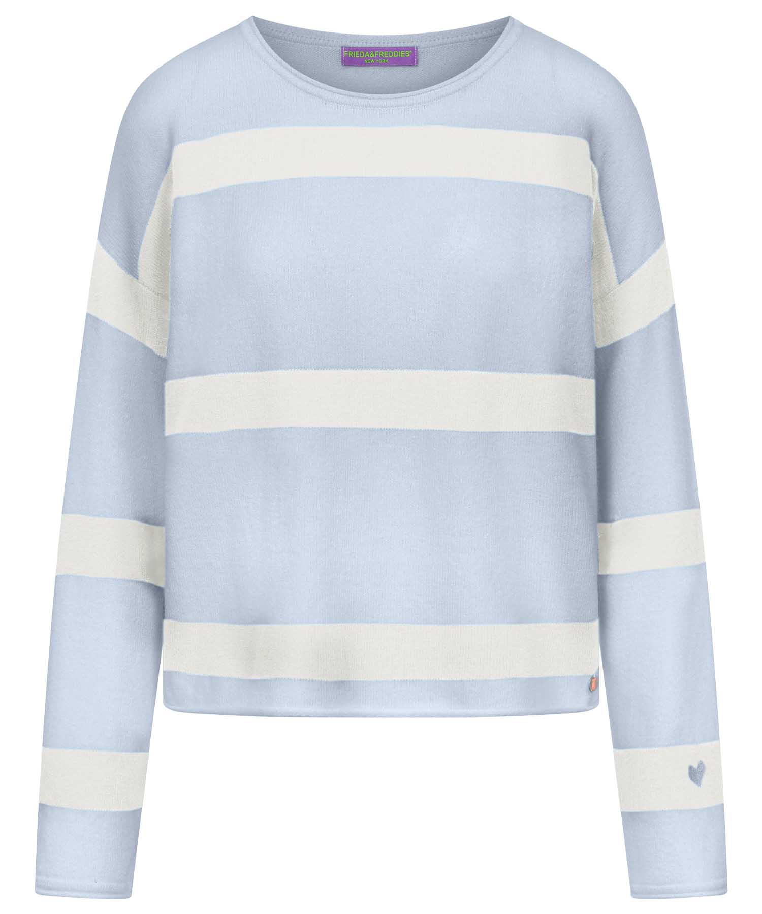 Frieda & Freddies Pullover – Gestreift in Blau