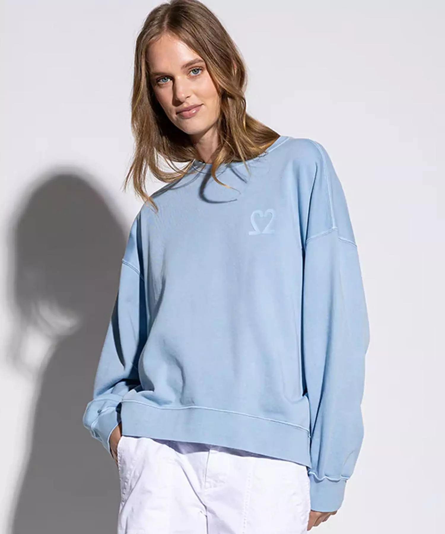You Too Sweatshirt Tessa aus Baumwolle in hellblau