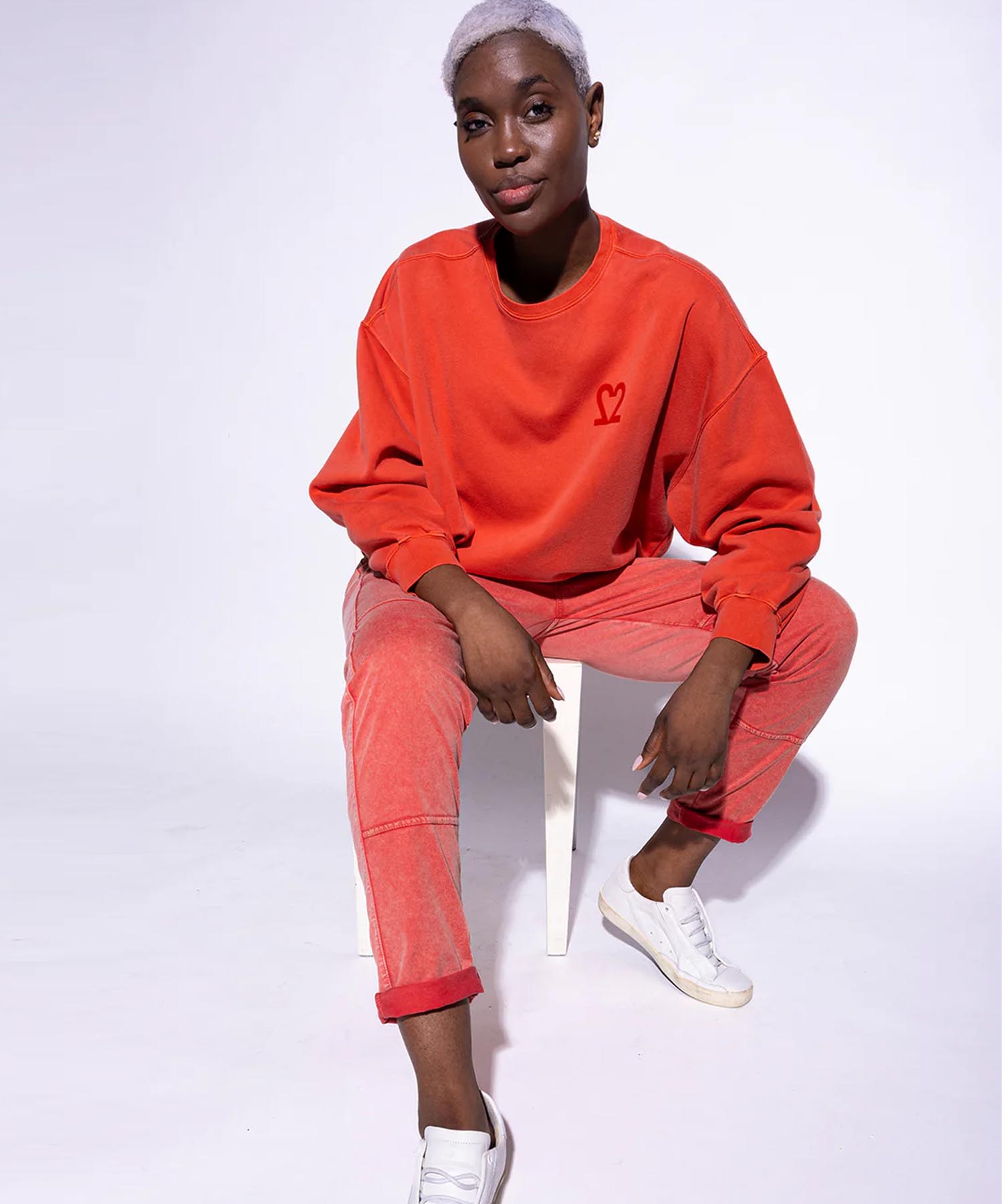 You Too Sweatshirt Tessa aus Baumwolle in rot